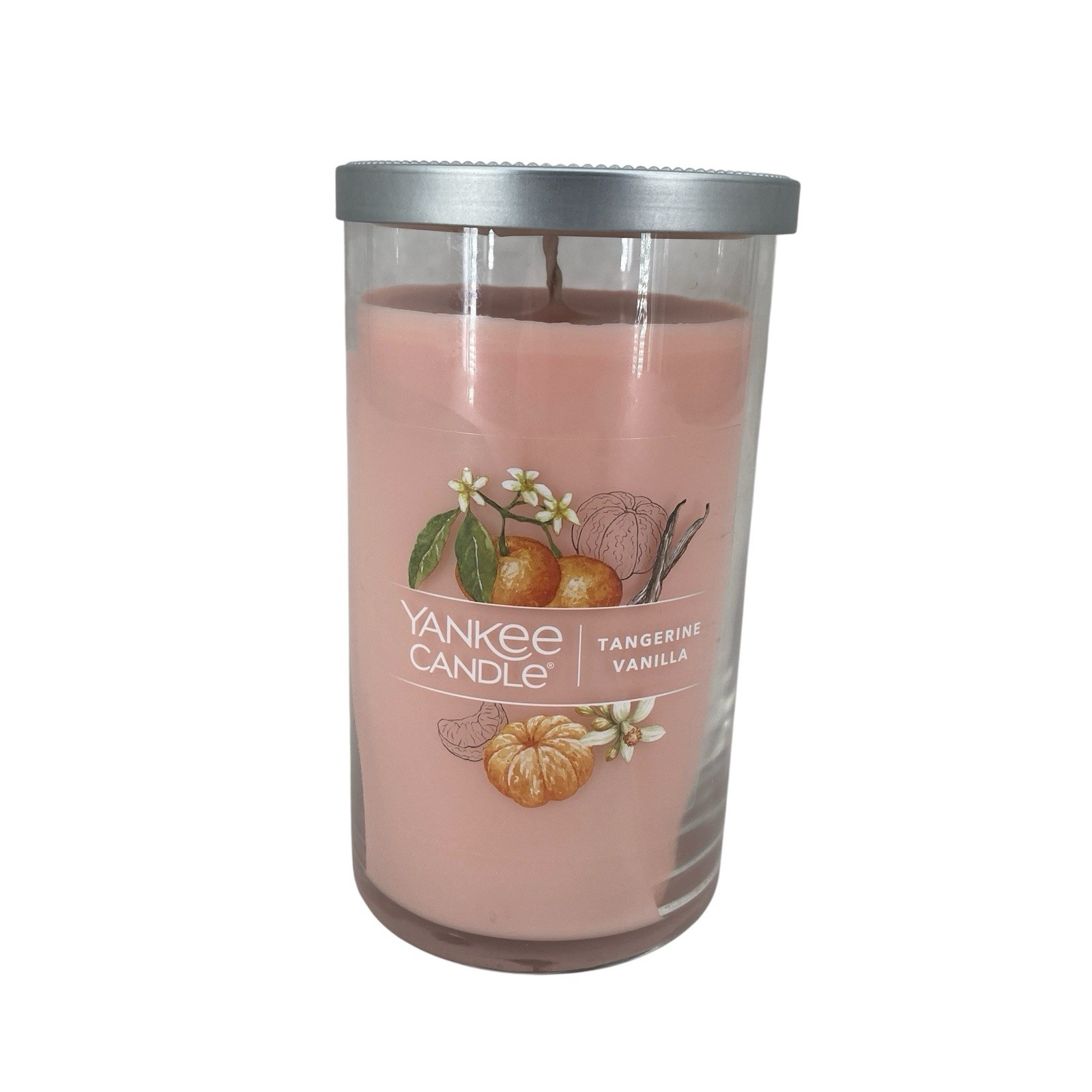 Yankee Candle 70+HR Tangerine Vanilla Candle Medium Pillar 14.25 oz Single Wick