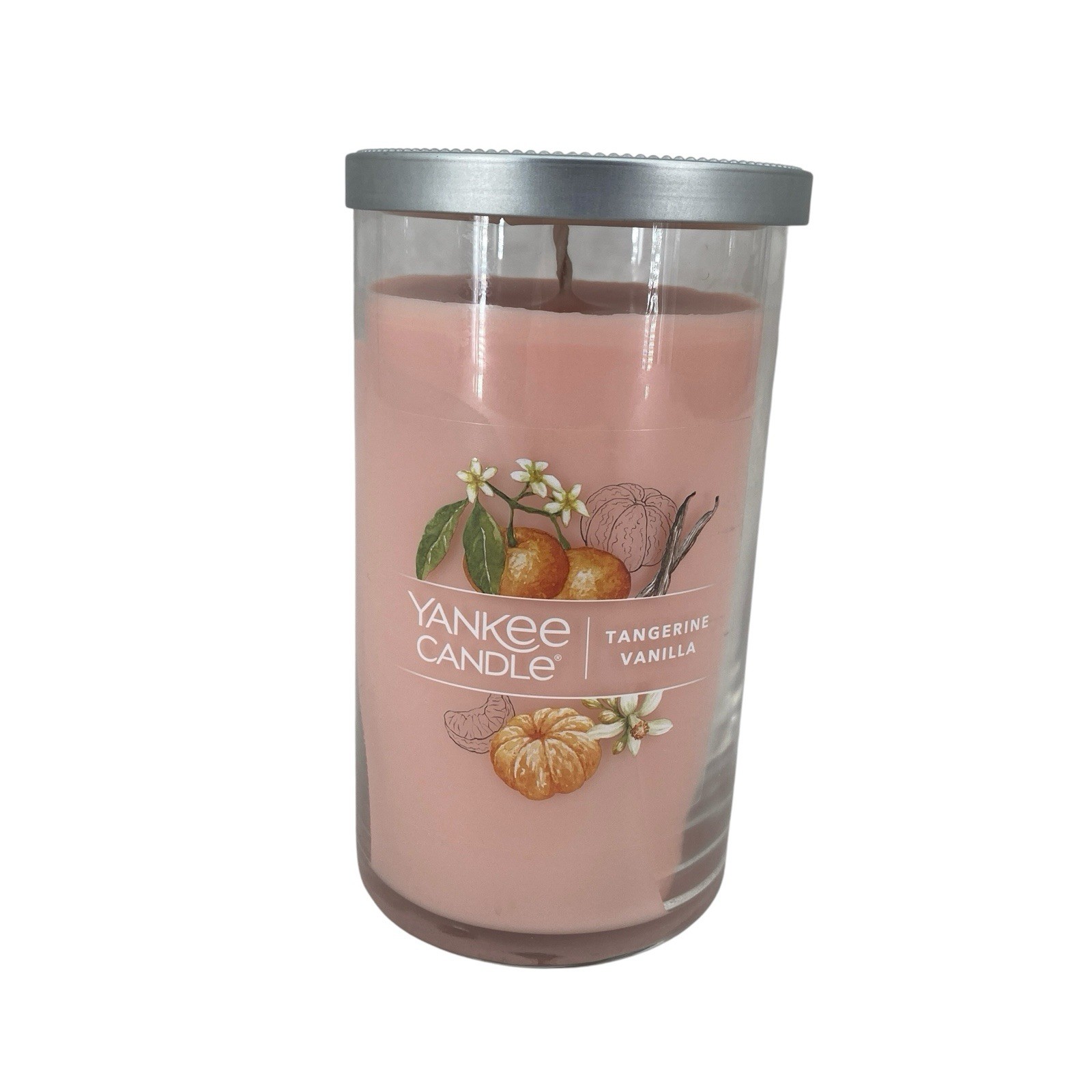 Yankee Candle 70+HR Tangerine Vanilla Candle Medium Pillar 14.25 oz Single Wick