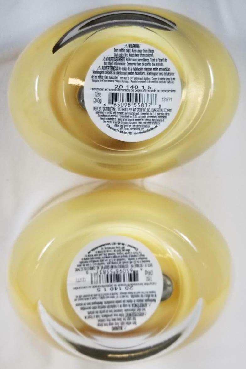Febreze Candle CUCUMBER LEMONADE Scented Oval 2-wick Jars 12 oz Lot of 2