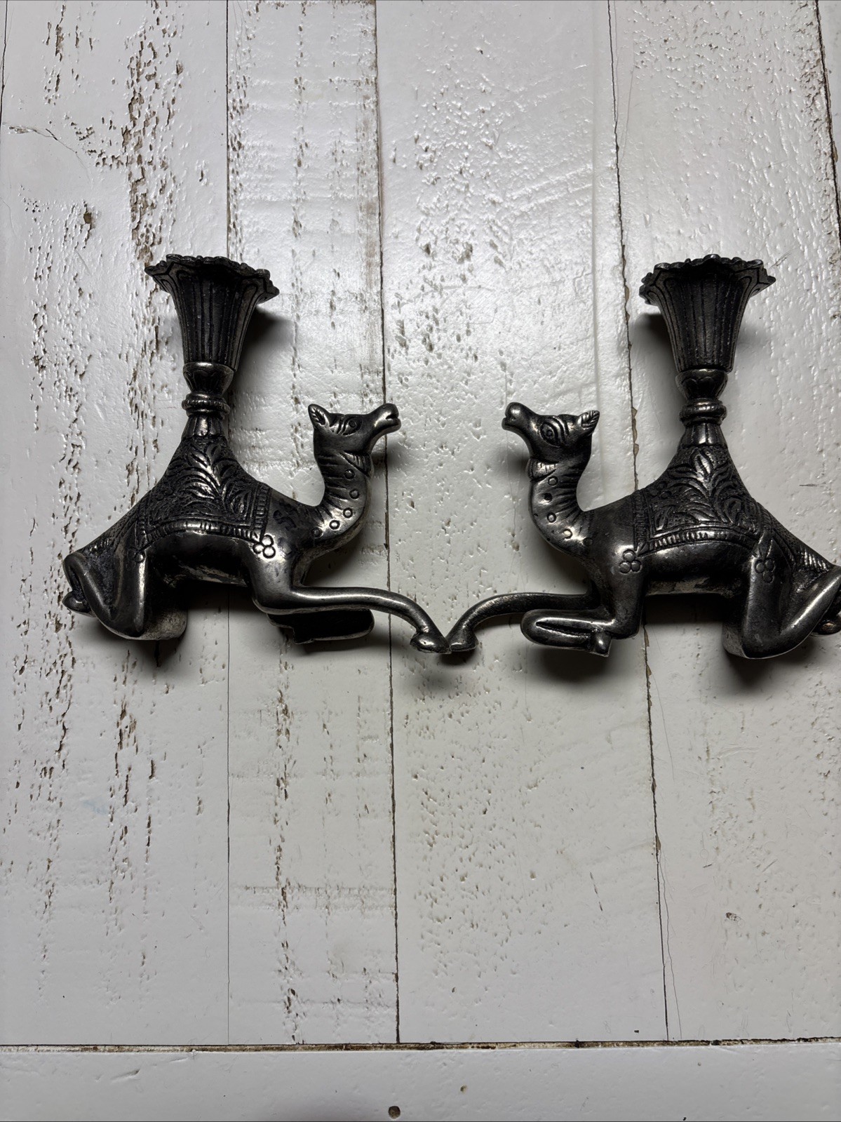 Antique Moroccan African Tuareg Candlestick Touareg Metal Candle Old Camel Shape