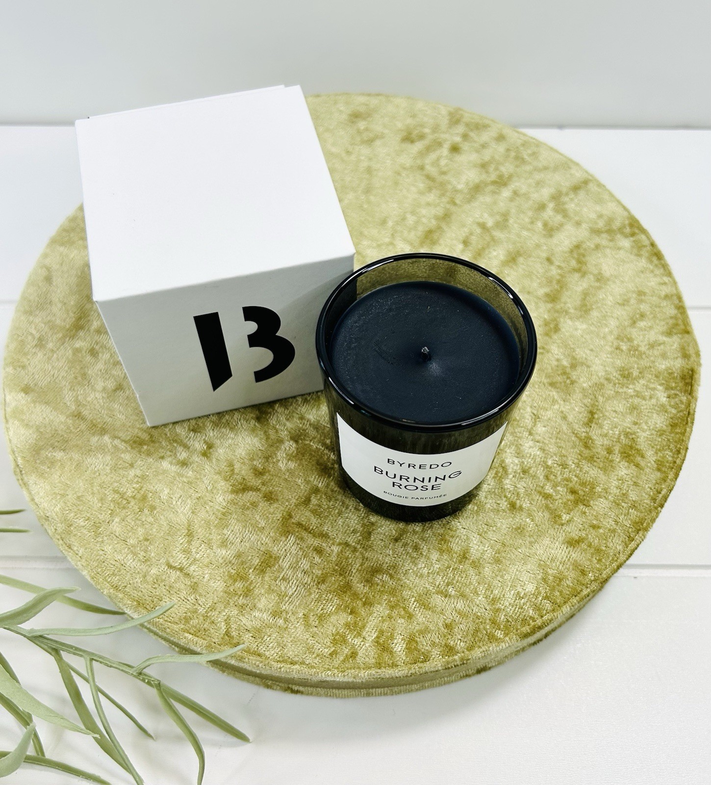Byredo Candle Burning Rose Mini 2.4 Oz/ 70G Black Jar Open Box Bougie Parfumee