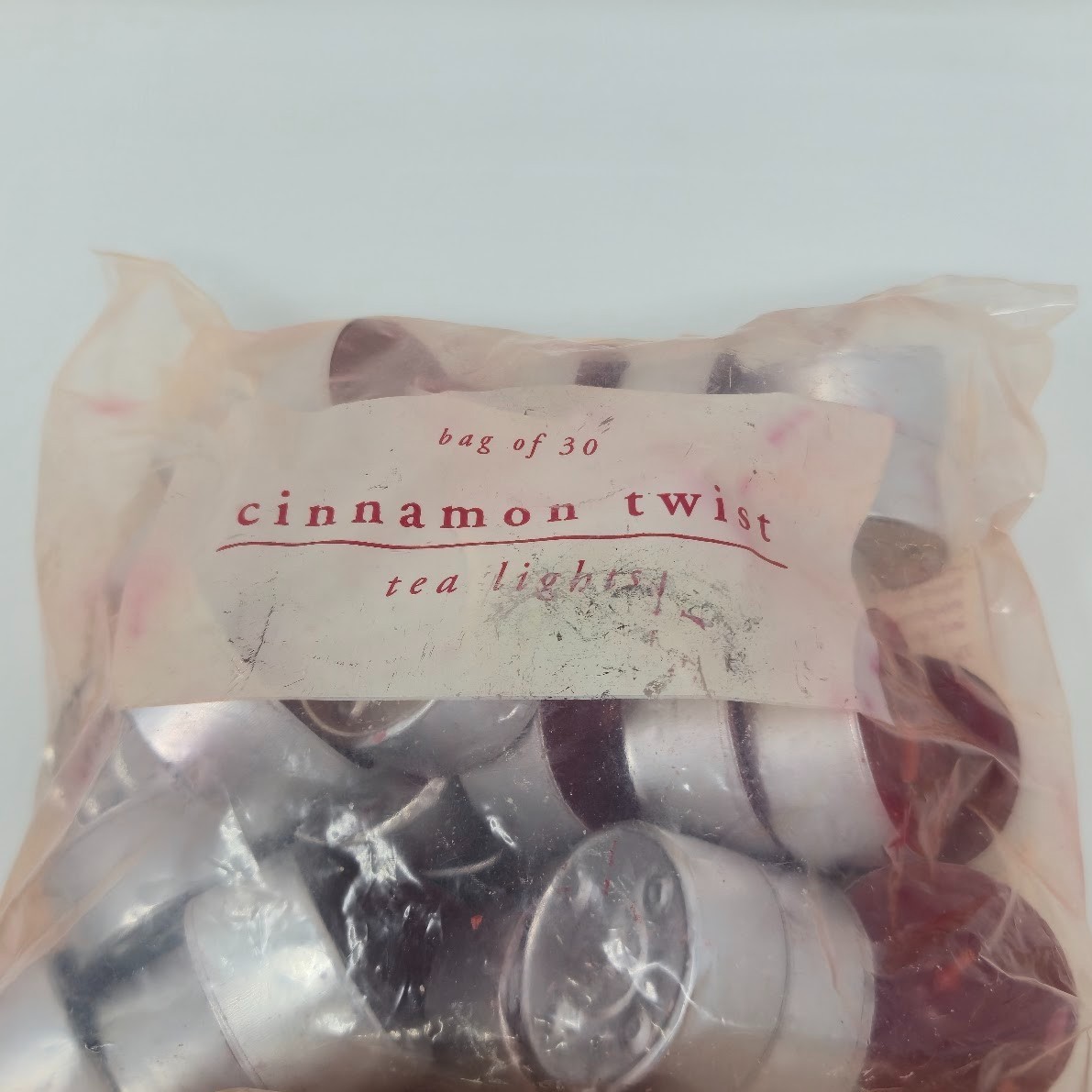 Vintage Pier 1 Imports Cinnamon Twist Tea Lights 2 Bags of 30 (60 Total) Germany