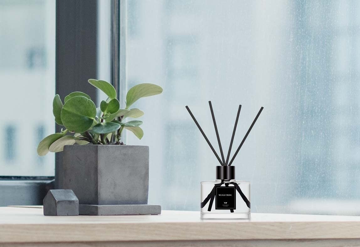 Reed Diffuser Set of 3 for Bathroom Air Fresheners, Oil Transparent