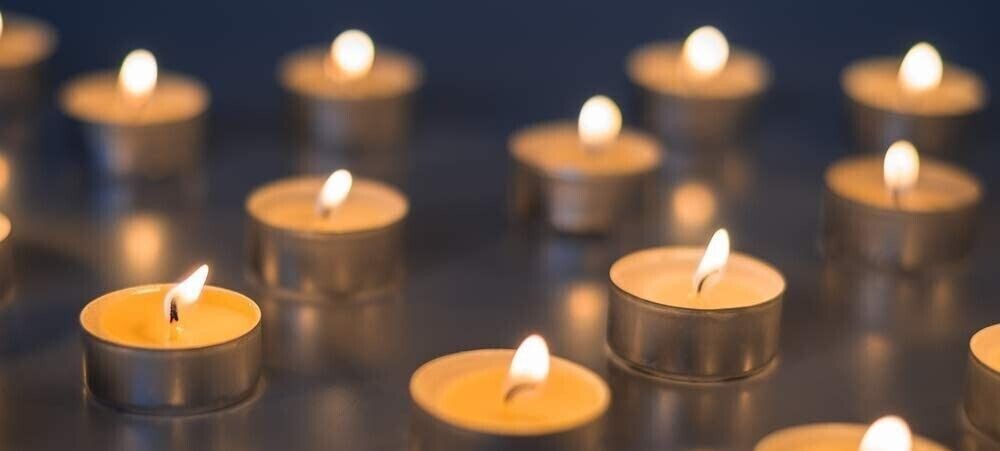 50 PCS Unscented Tealight Candles 2.5 Hour Burn Time White Dripless Long Lasting