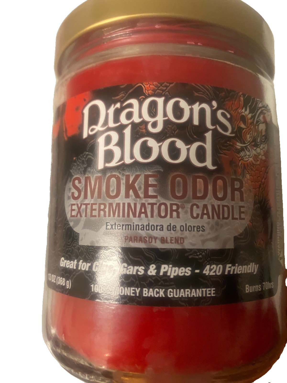 Dragon Blood Jar Candle Scented Smoke Odor Exterminator