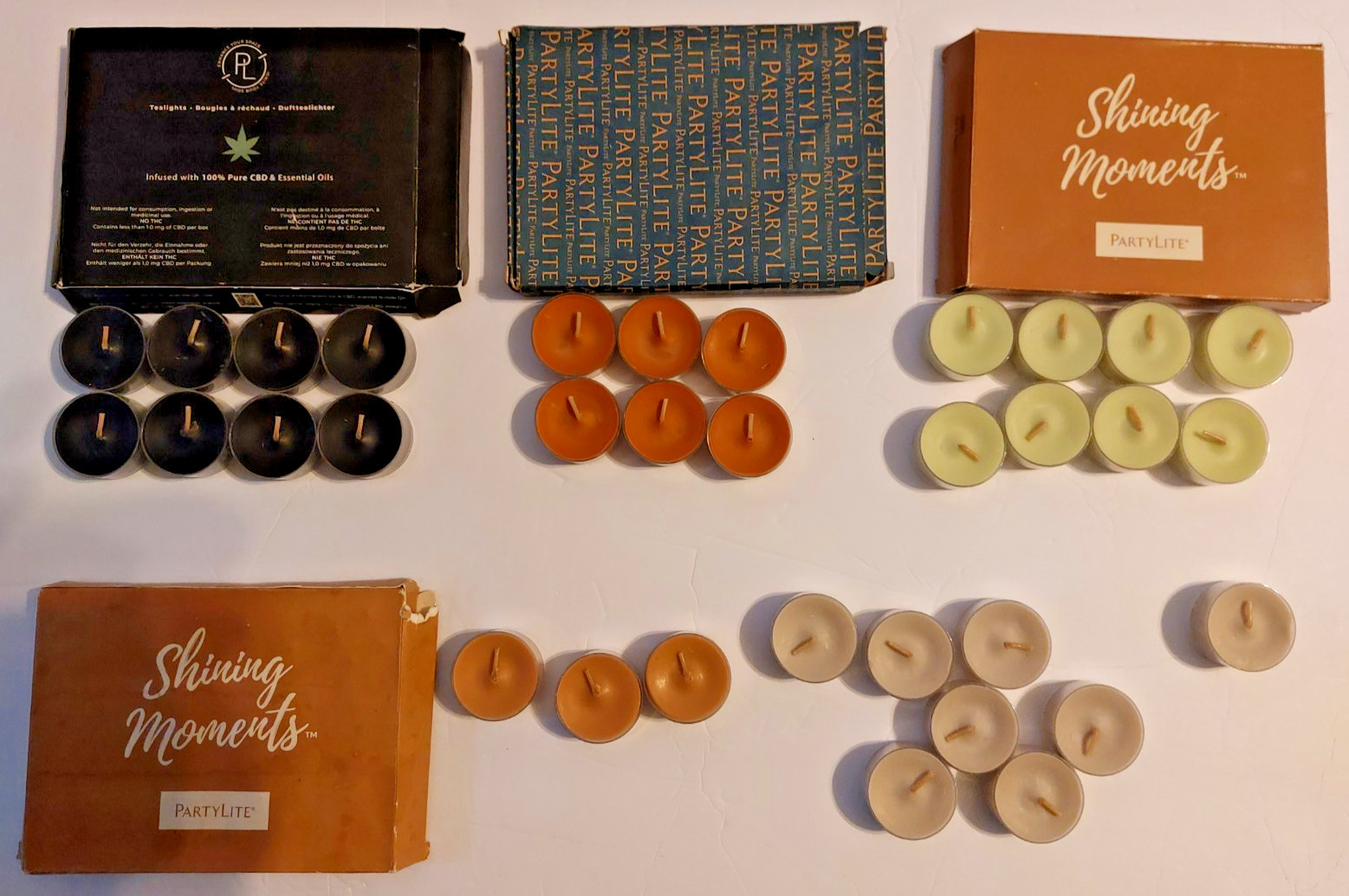 Mixed Candle Lot PartyLite Tea Light Candles Scented