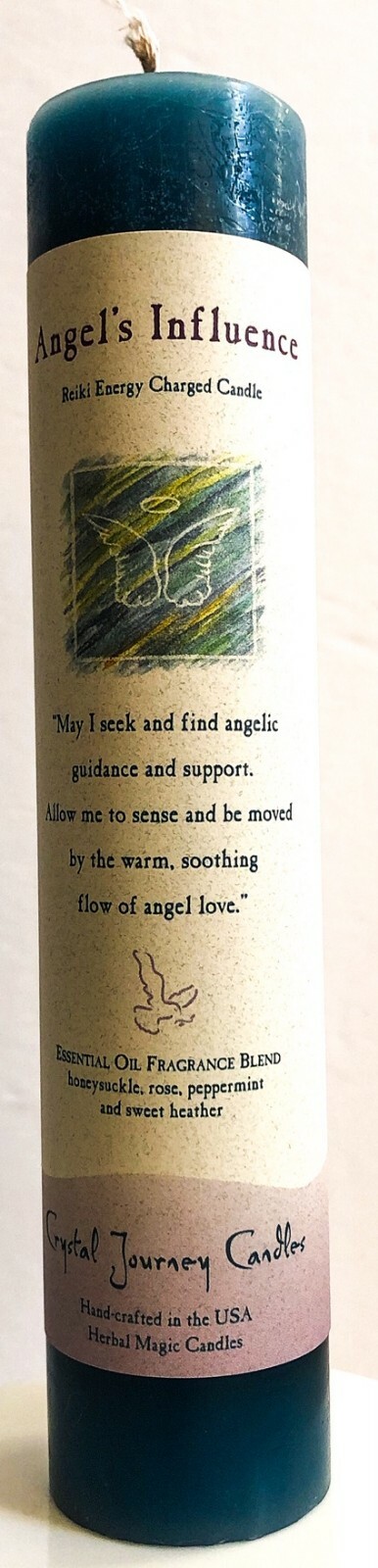 Crystal Journey Reiki Charged Candle – Herbal Magic Pillar – Free Shipping!