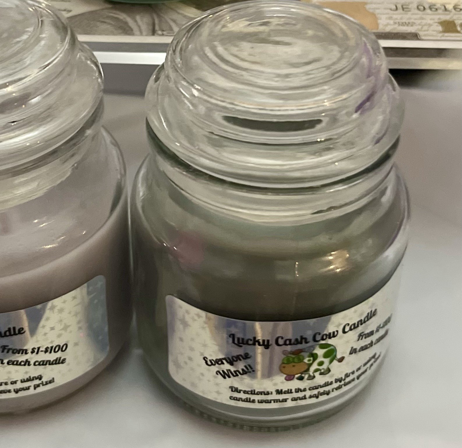 3oz. Lucky Cash Money Candle•REAL $ INSIDE•Candles CONTAINS from $1-$100