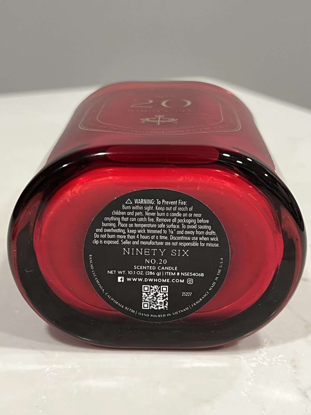 DW Home Ninety Six No. 20 Candle 10.1 oz Luxury Soy Blend | Modern Amber & Musk