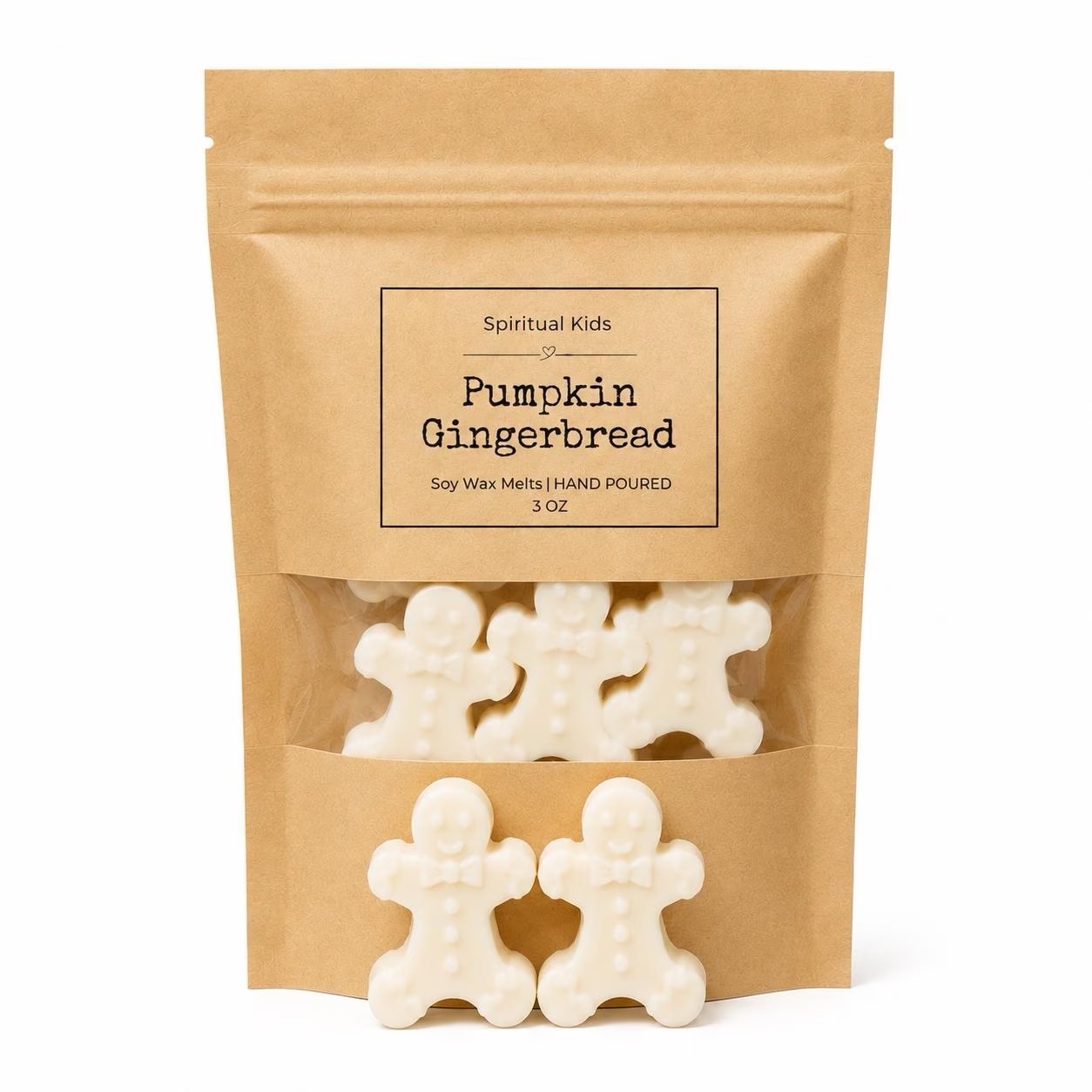 Gingerbread Shaped Soy Wax Melts 3.2oz | Food Scented | Holiday Scents |