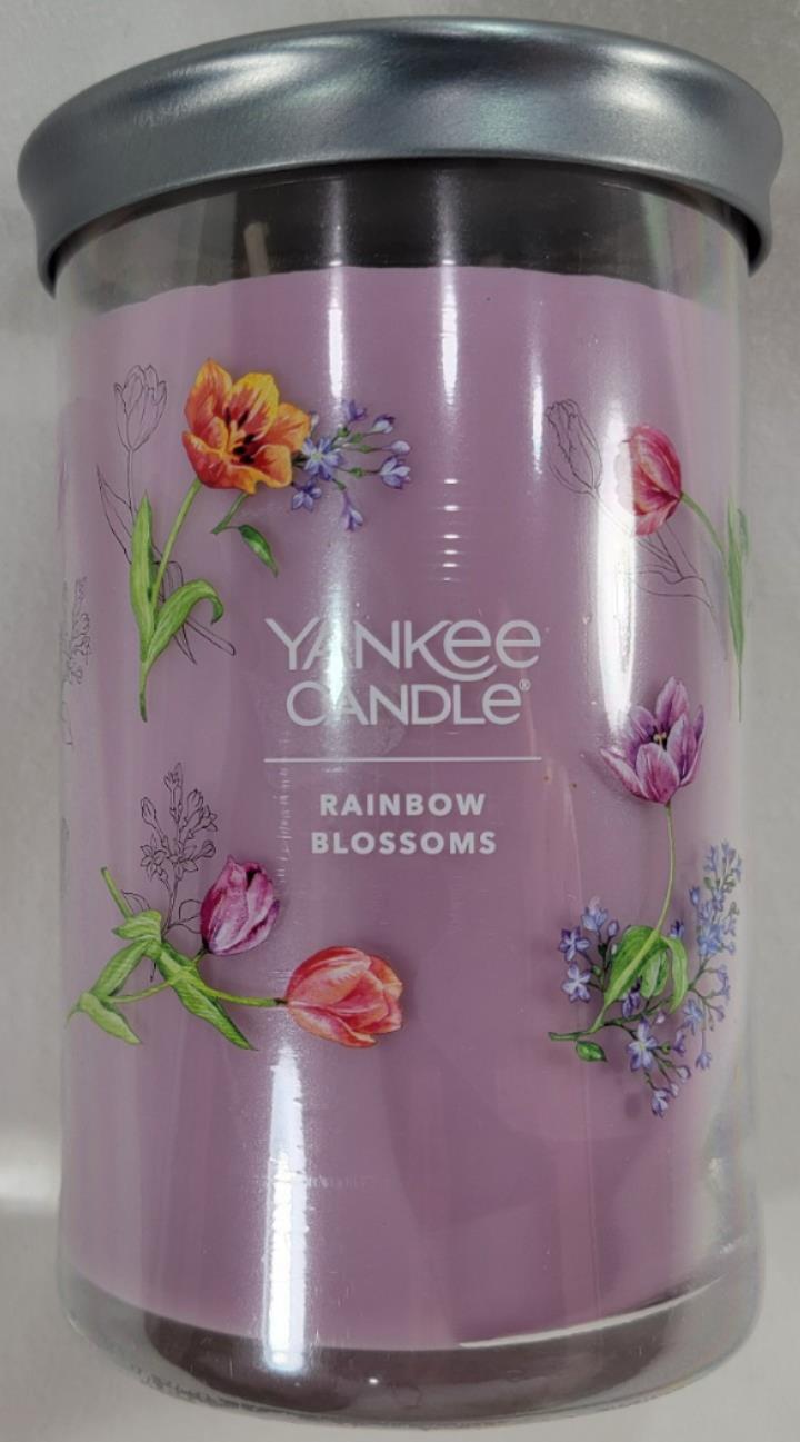 Yankee Candle RAINBOW BLOSSOMS Large 2-Wick Signature Tumbler Jar Pink 20 oz Wax