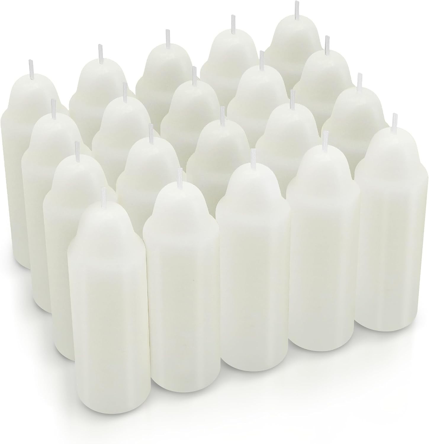 Emergency Candles for Lanterns Long Burning 15 Hour White 20 Pack | 1.2 x 3.5…