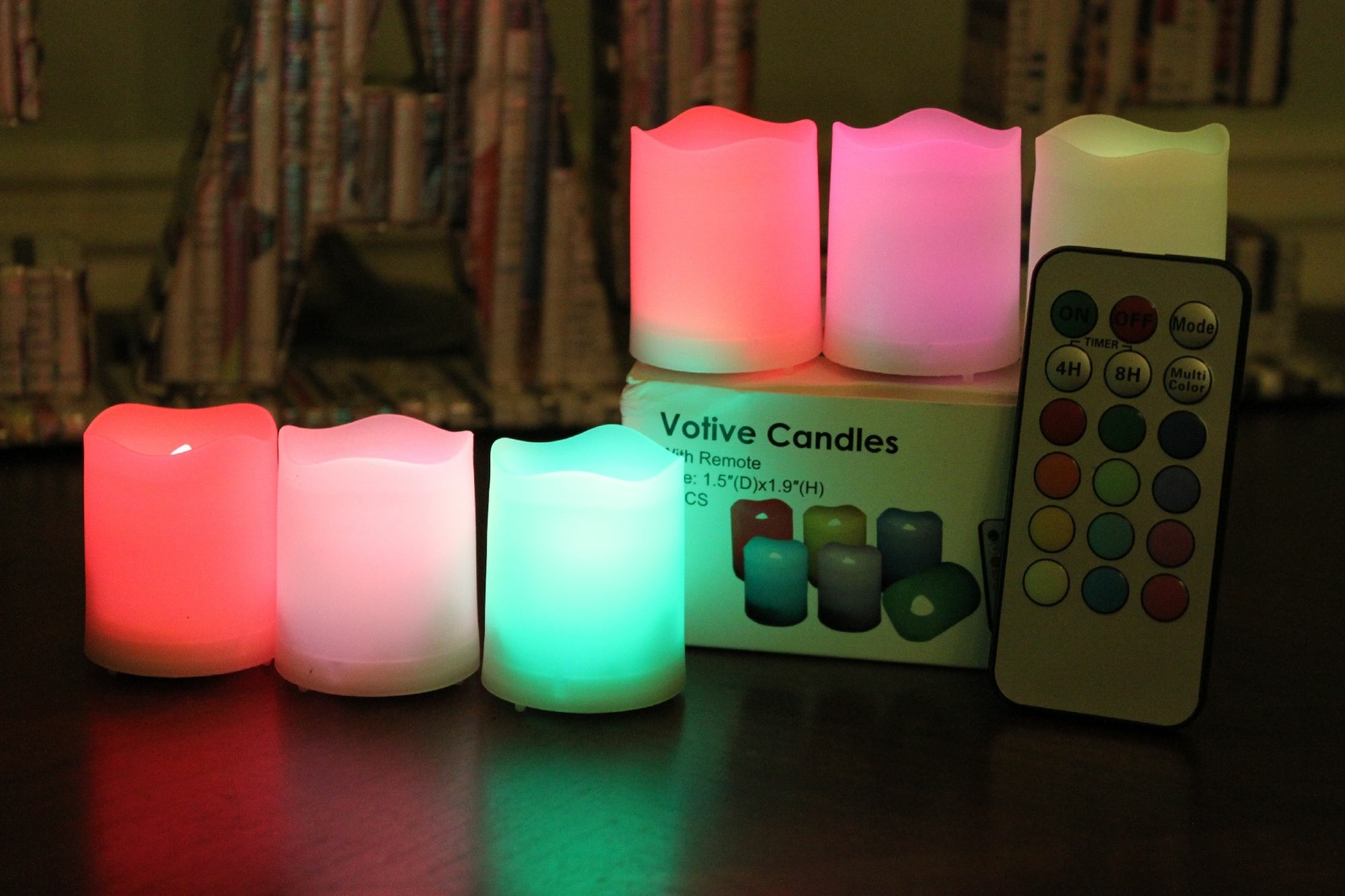 EcoGecko Indoor/Outdoor Remote Controlled Color Changing Votive Candlest