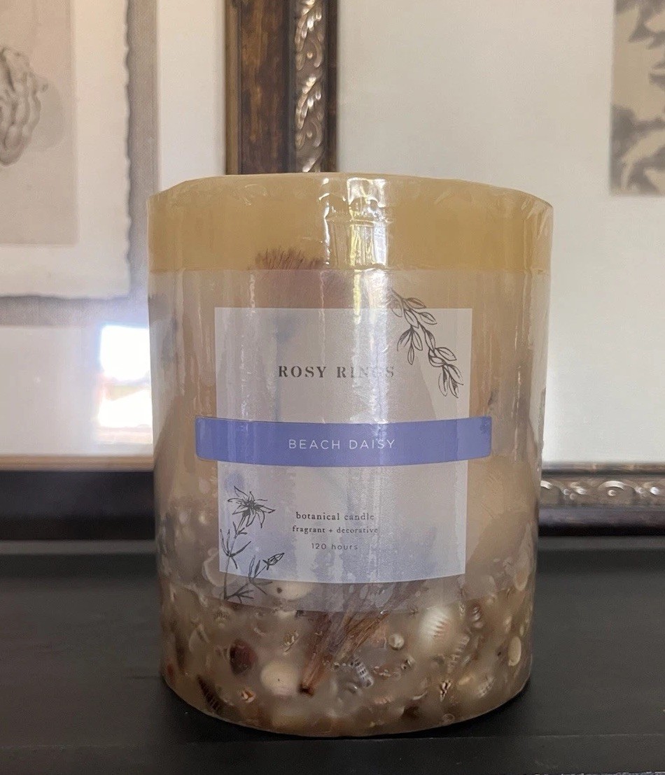 ROSY RINGS BEACH DAISY Botanical Candle 120h Discontinued Scent