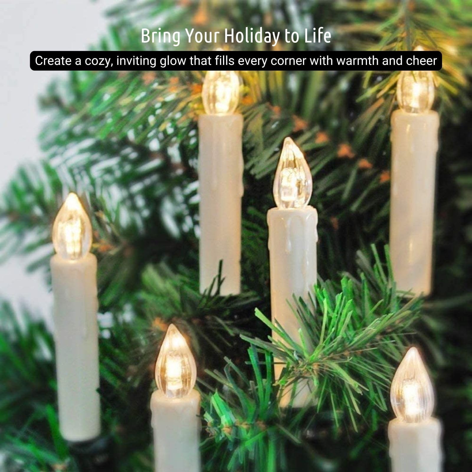 20 PCS LED Candles Timer Waterproof Dimmable Flameless Battery Candle Lights