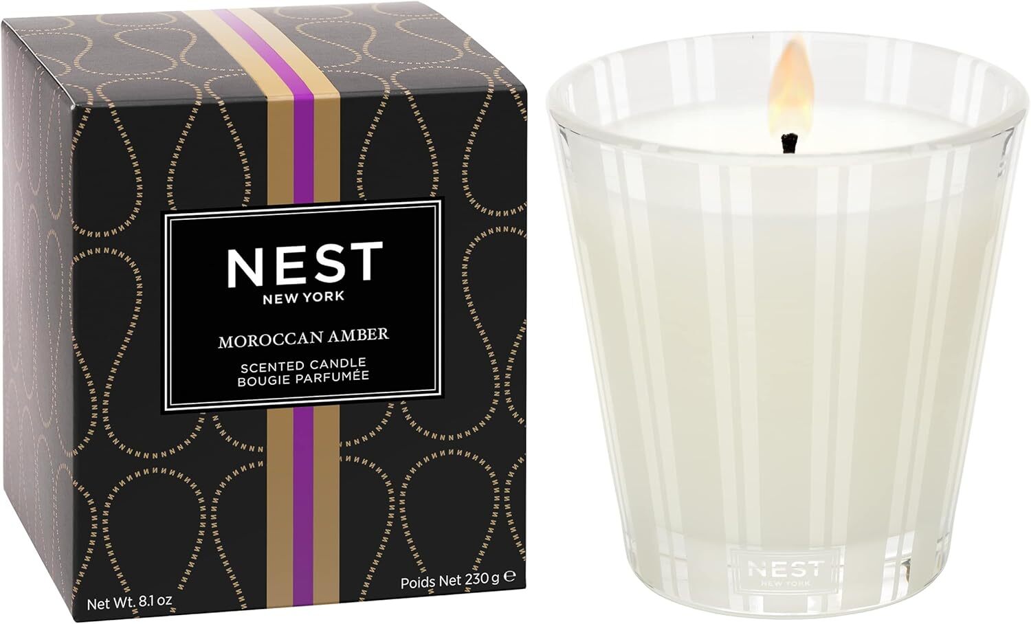 Scented Classic Candle, Indian Jasmine – 8.1 oz – Up to 60-Hour Burn Time