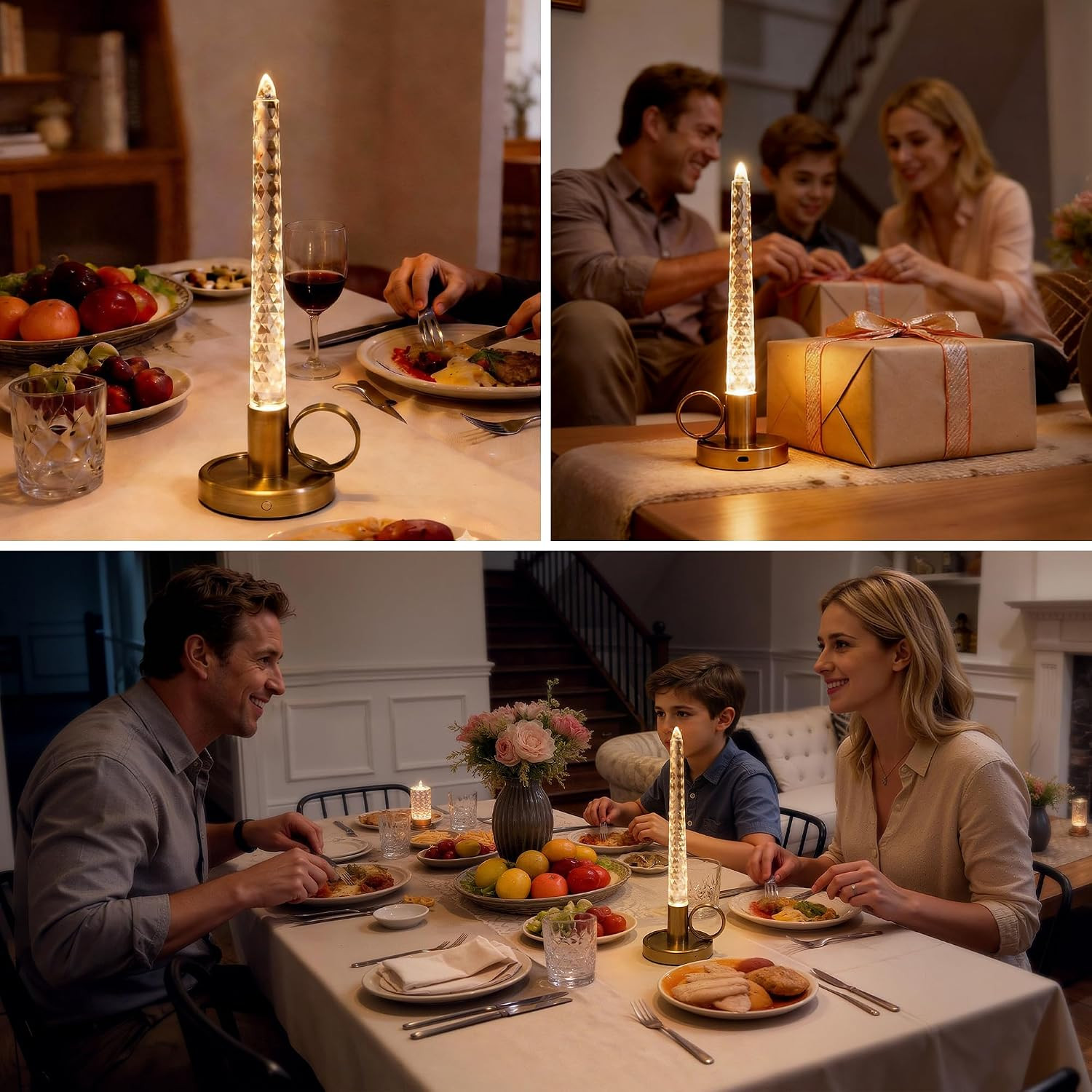 Flameless Candles, 3 Level Brightness Adjustable, 1000Mah | Rechargeable Battery