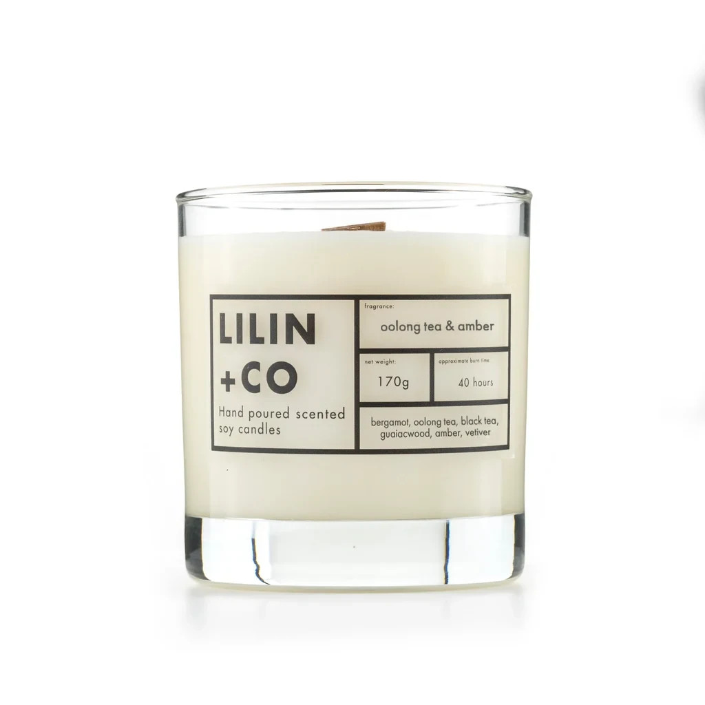Artisan Oolong Tea & Amber Scented Candle | Luxury Warm Winter Fragrance