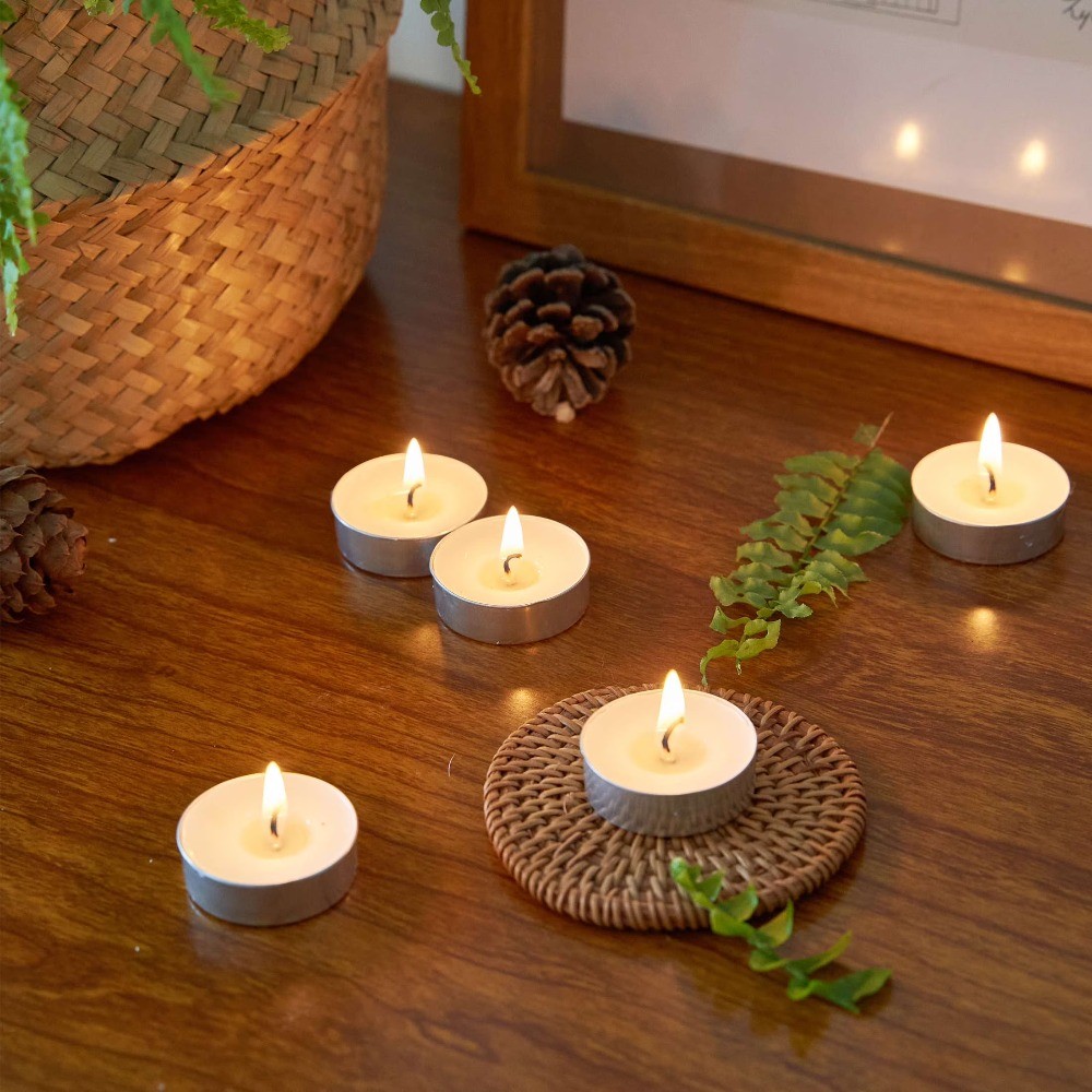 (5 pack) White Unscented Indoor/Outdoor Tealight Candles, 100 Count