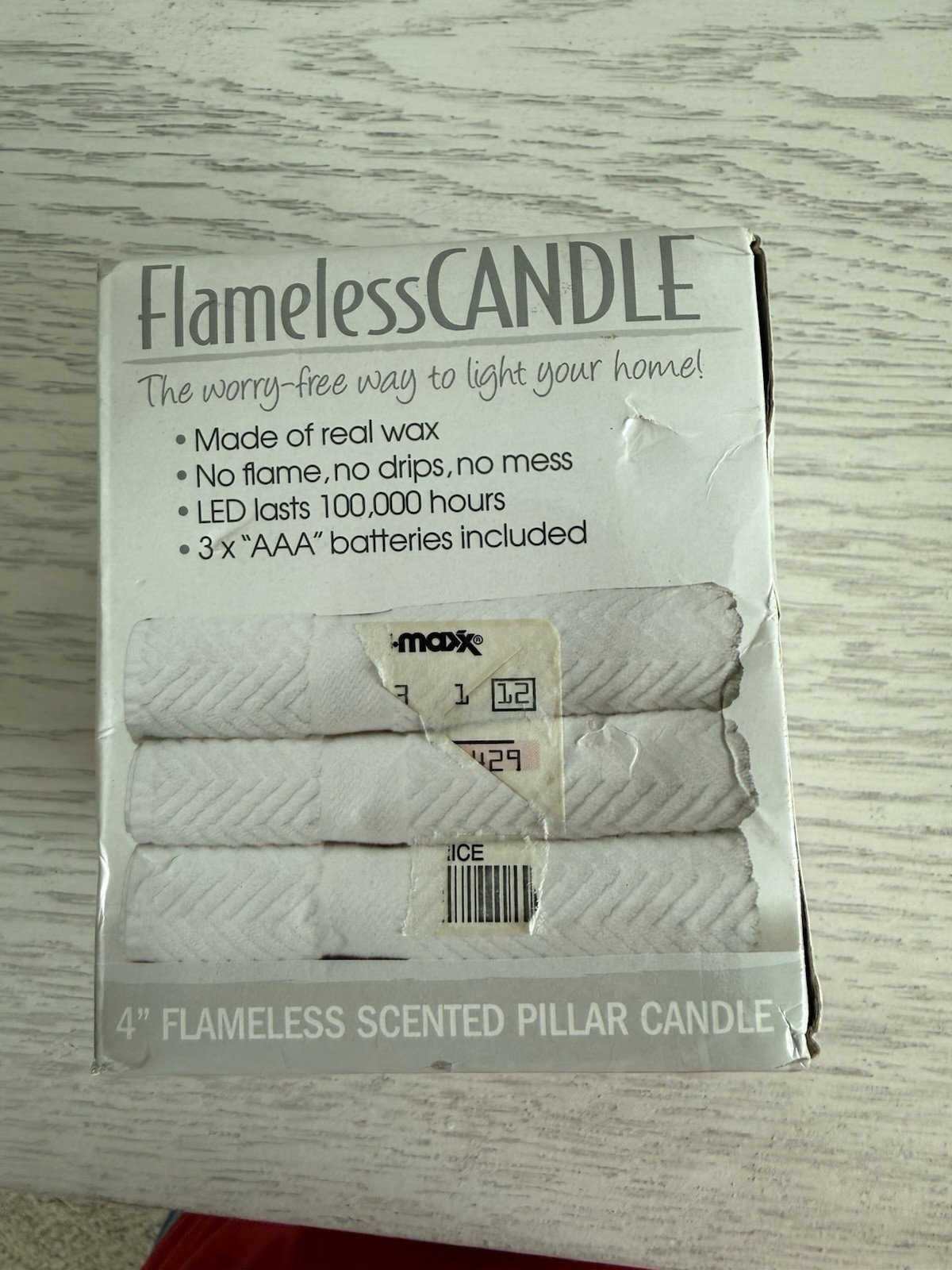 Flameless Candle BY Orbit Old Stock New Inbox Real Wax Led Need 3 AAA Batteries