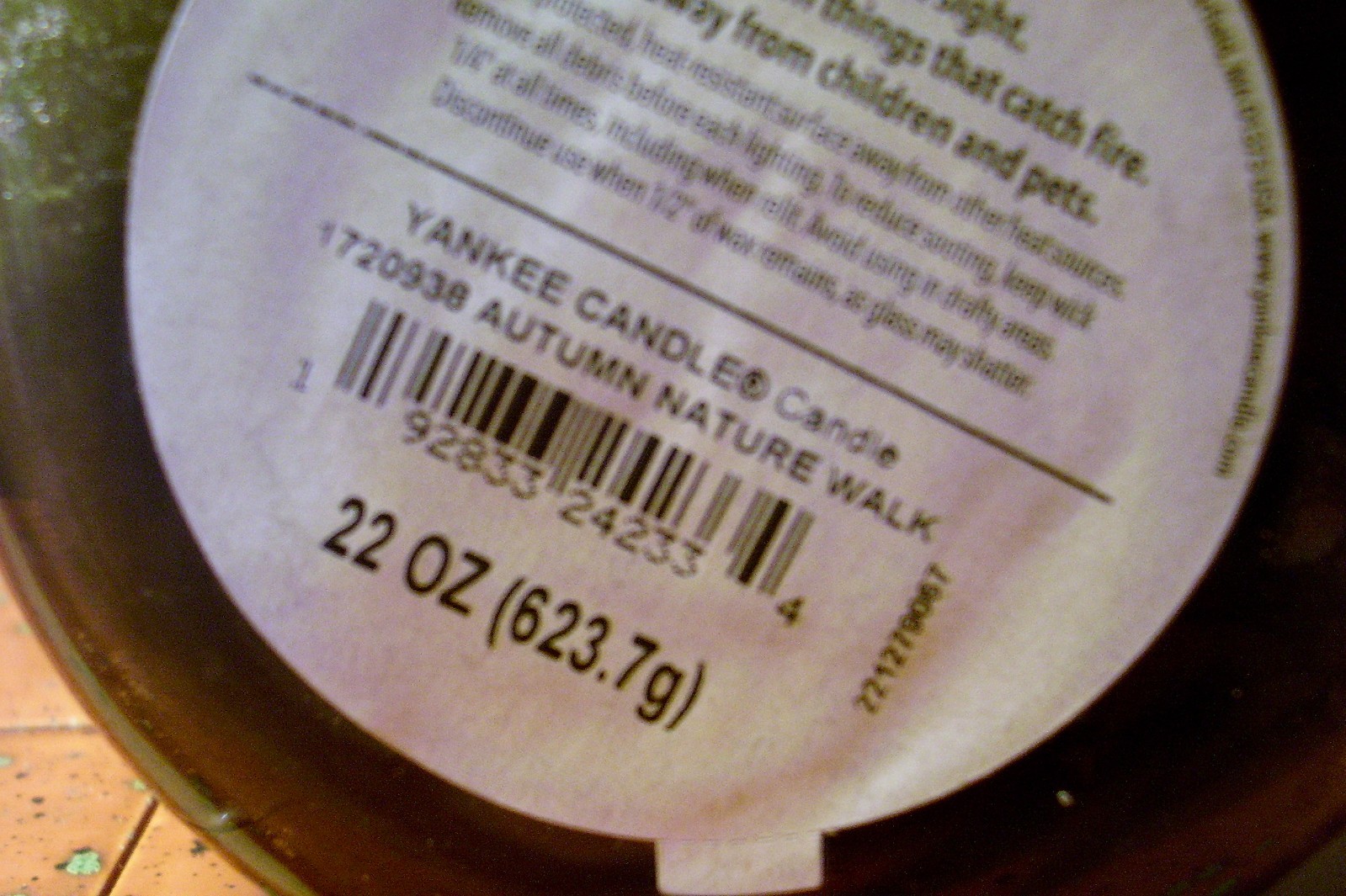 yankee candle 22oz JAR AUTUMN NATURE WALK + SINGLE REFILL + 4 WAX MELTS