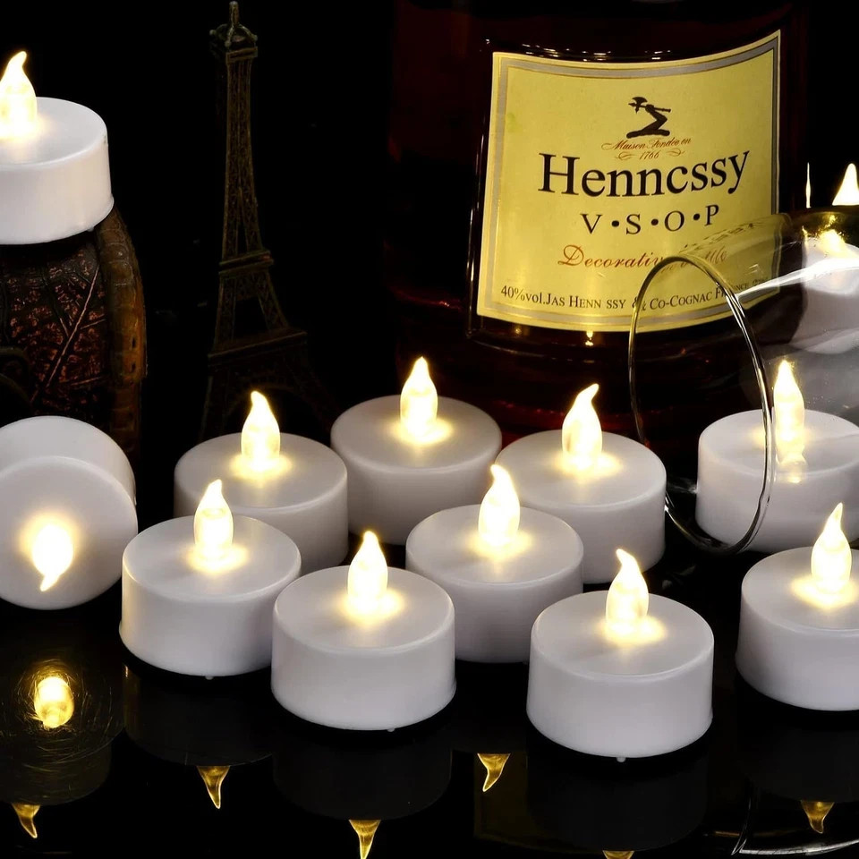 Tea Light Candles with Remote Control,Flickering Flameless LED Candle,Long Lasti