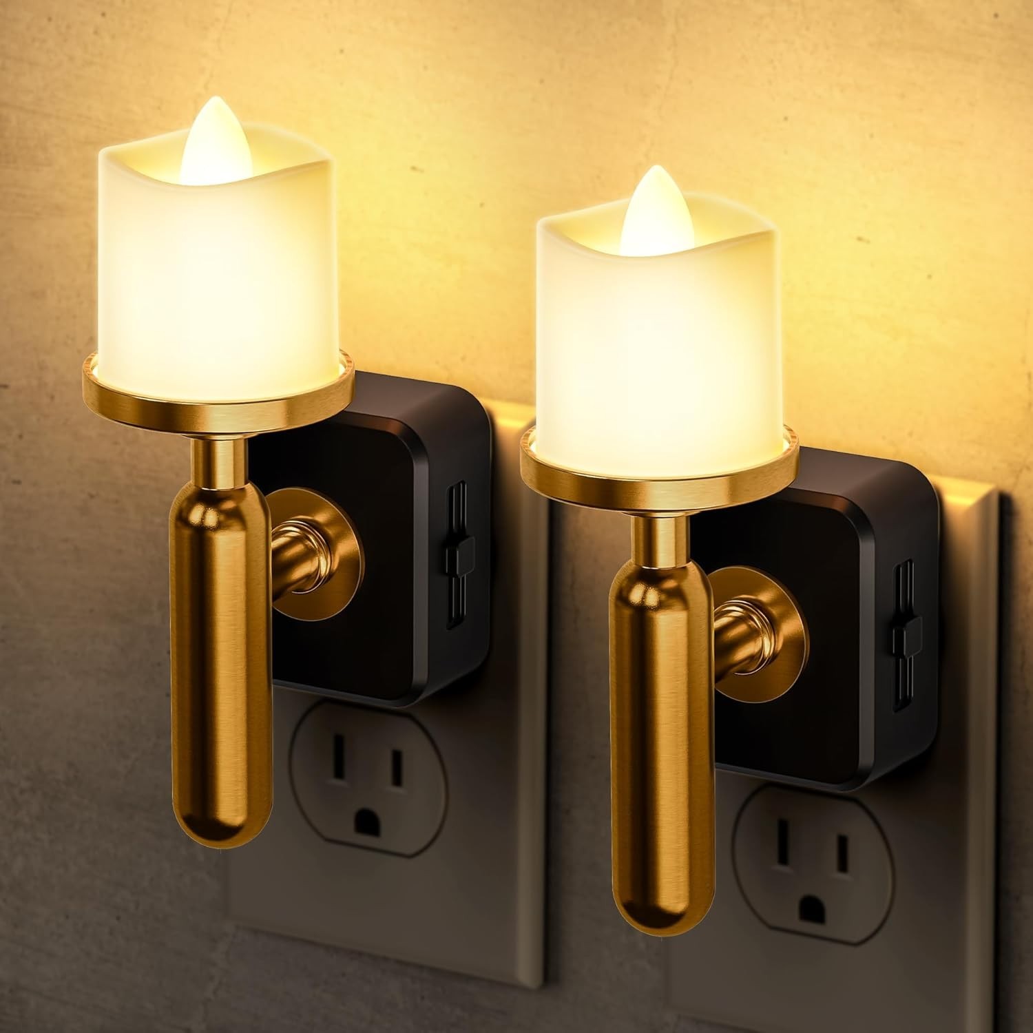 Versatile Flameless Night Light with Dusk to Dawn Sensor – 3000K Soft White