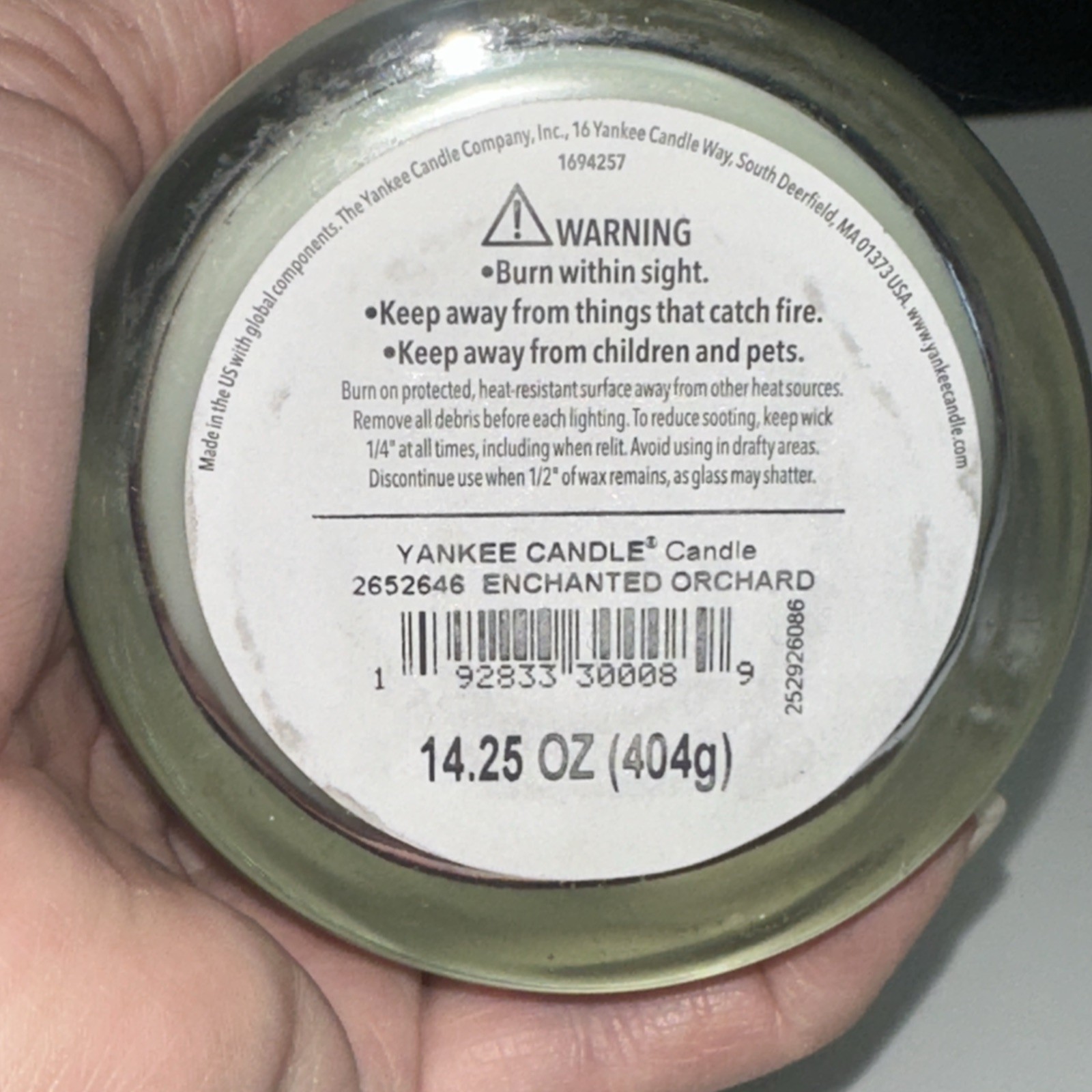 LOT OF 2-NEW-Yankee Candle ENCHANTED ORCHARD Large 14.25oz FREE SHIPPING