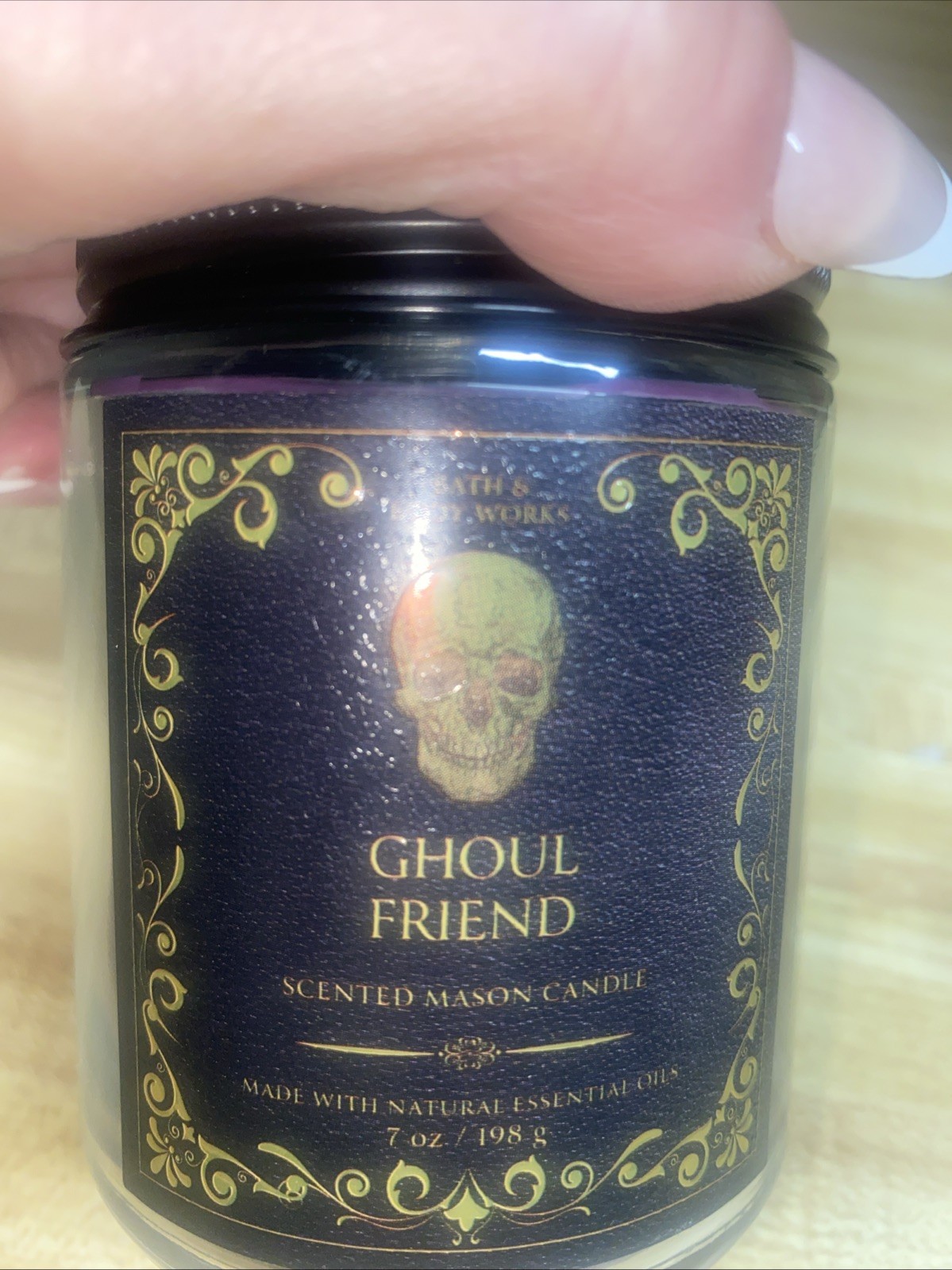 New Bath & Body Works GHOUL FRIEND Scented 1 Wick 7 OZ Glass CANDLE Twist Cap