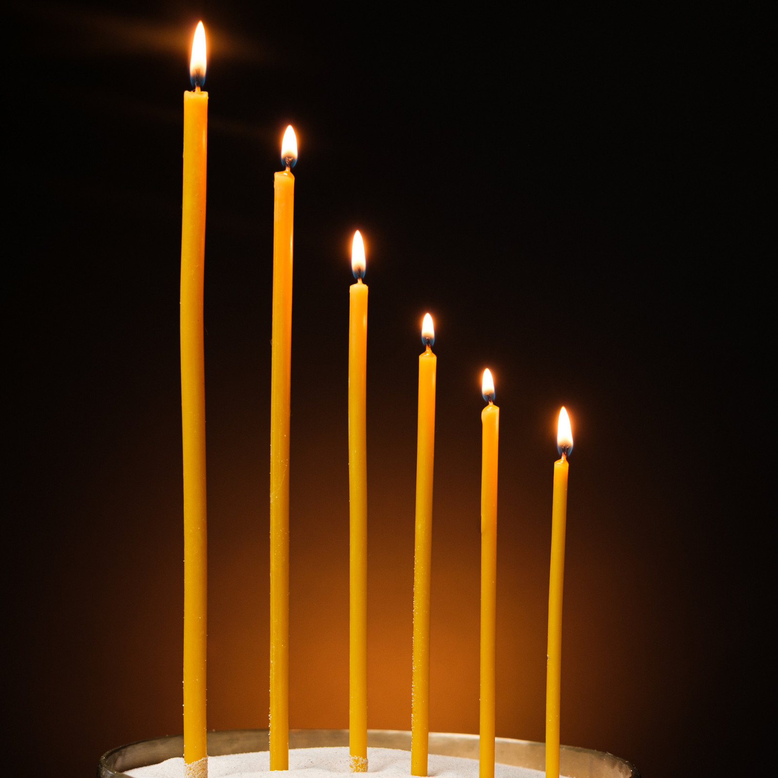 50 Pack Pure Beeswax Taper Candles 11.6″x0.33″ Slim Long Orthodox Church Prayer