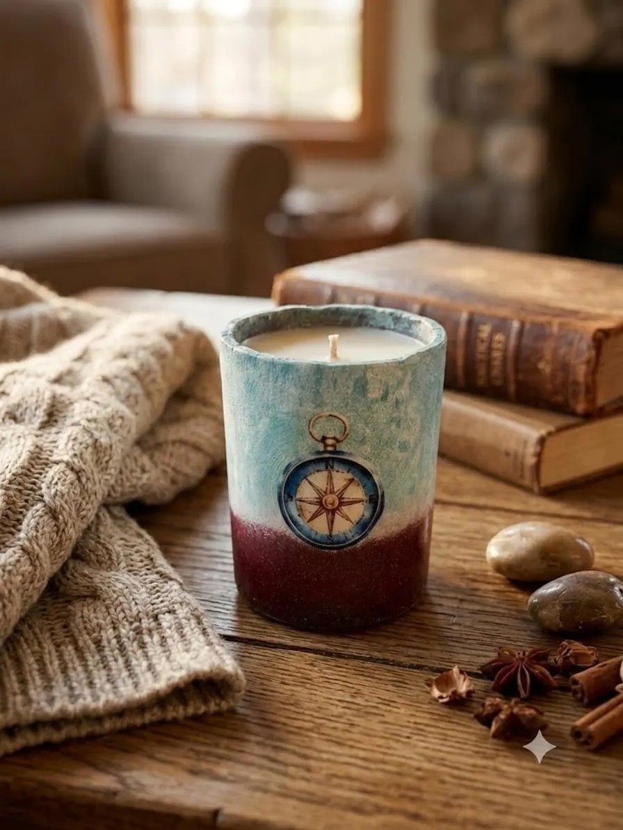 Wine Bottle Candle Homemade with Soy Wax 100% Natural Organic