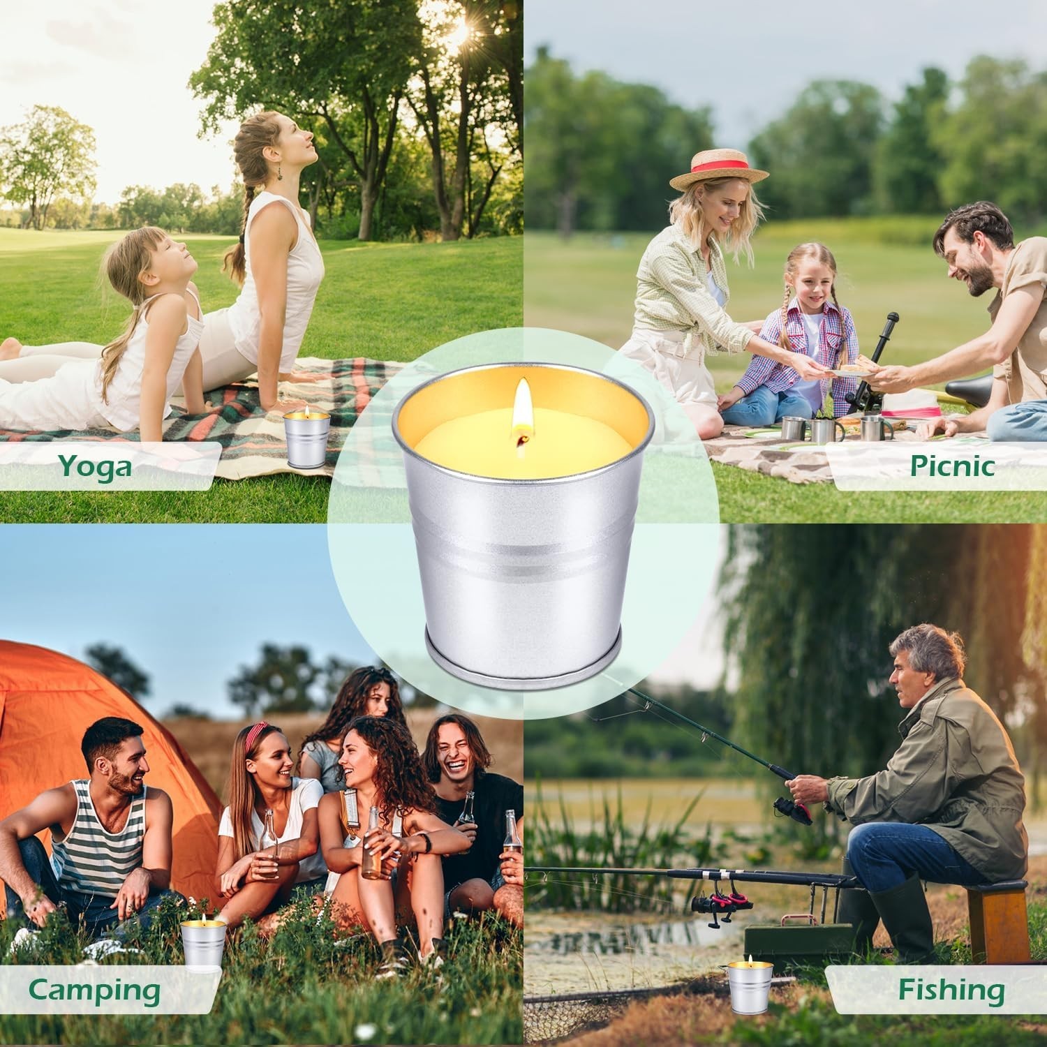 Citronella Candles Outdoor Indoor, 12 Pack Citronella Candles for Patio, Summ…