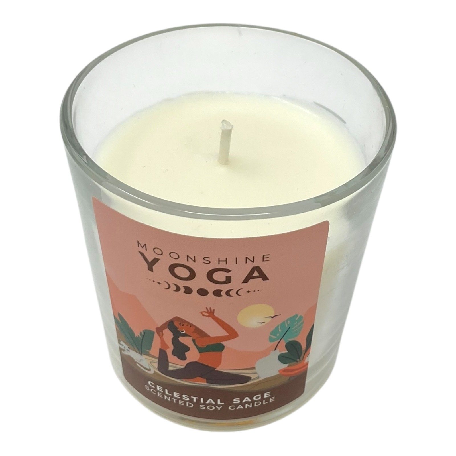 Song of India Moonshine Yoga Celestial Sage Scented Soy Candle 120g Made India