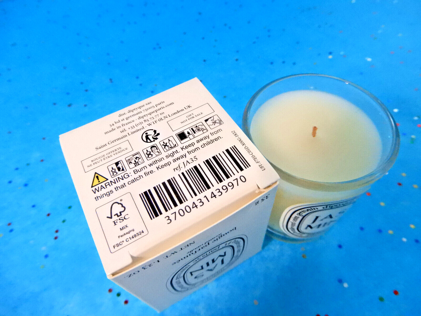 Diptyque Jasmin (jasmine) Mini Votive Scented Candle 1.23 oz / 35g (new w/ box)