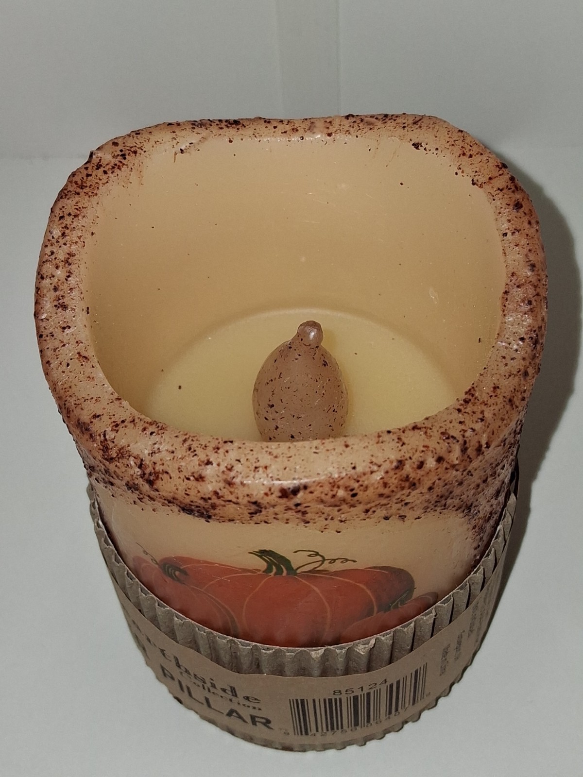 The HEARTHSIDE COLLECTION NEW Pumpkin LED Wax Pillar Candle w/ Timer, AAA 5×3