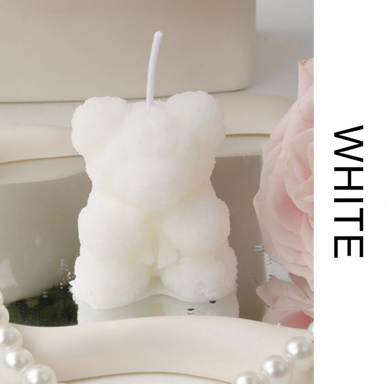 1pc Valentines Rose Bear Candle Aromatherapy Lovely Decoration Partner Hand Gift