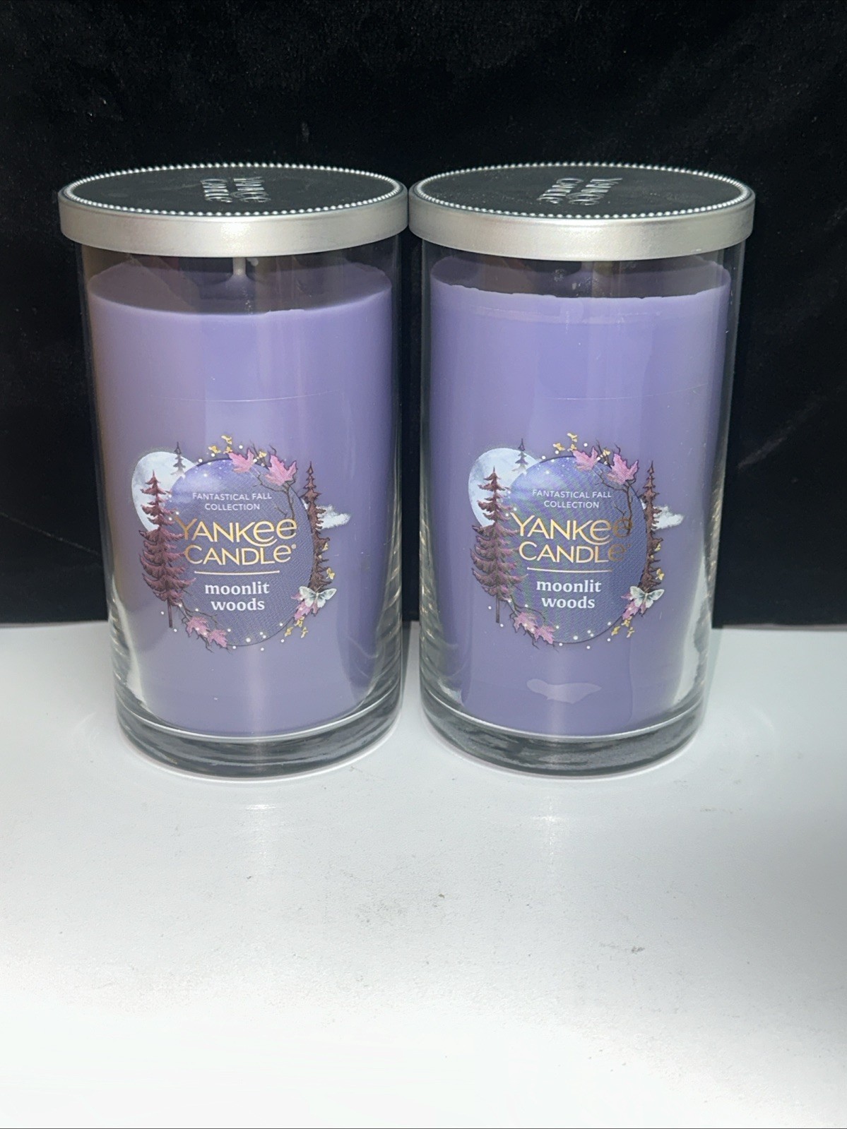 LOT OF 2-NEW-Yankee Candle MOONLIT WOODS Large 14.25oz. FREE SHIPPING