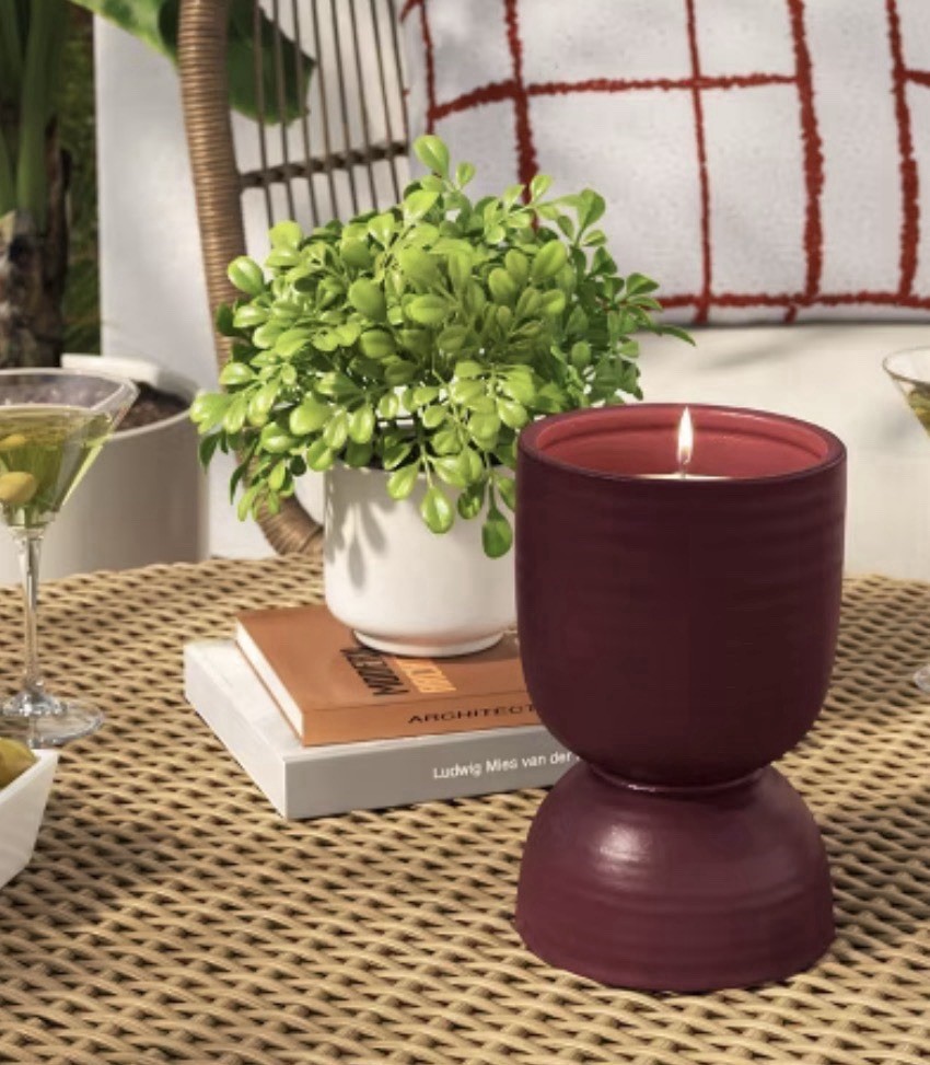 🕯️ Threshold Lemongrass Citronella Outdoor Candle 10 oz | Ceramic | NEW