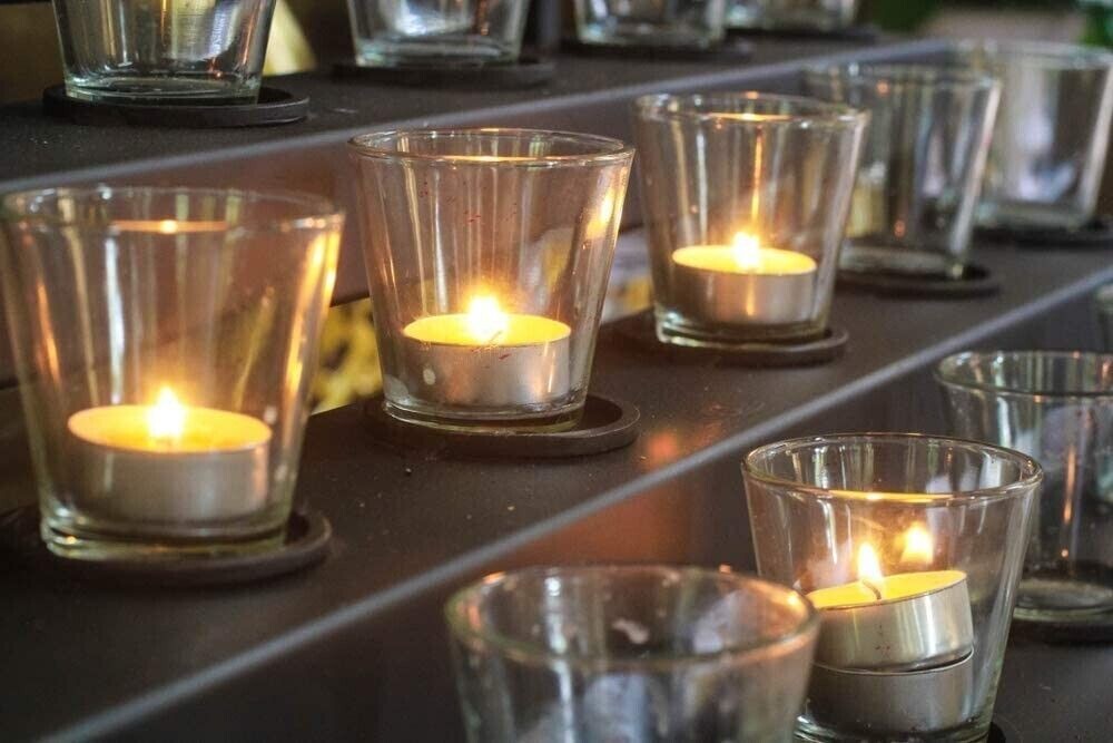 50 PCS Unscented Tealight Candles 2.5 Hour Burn Time White Dripless Long Lasting