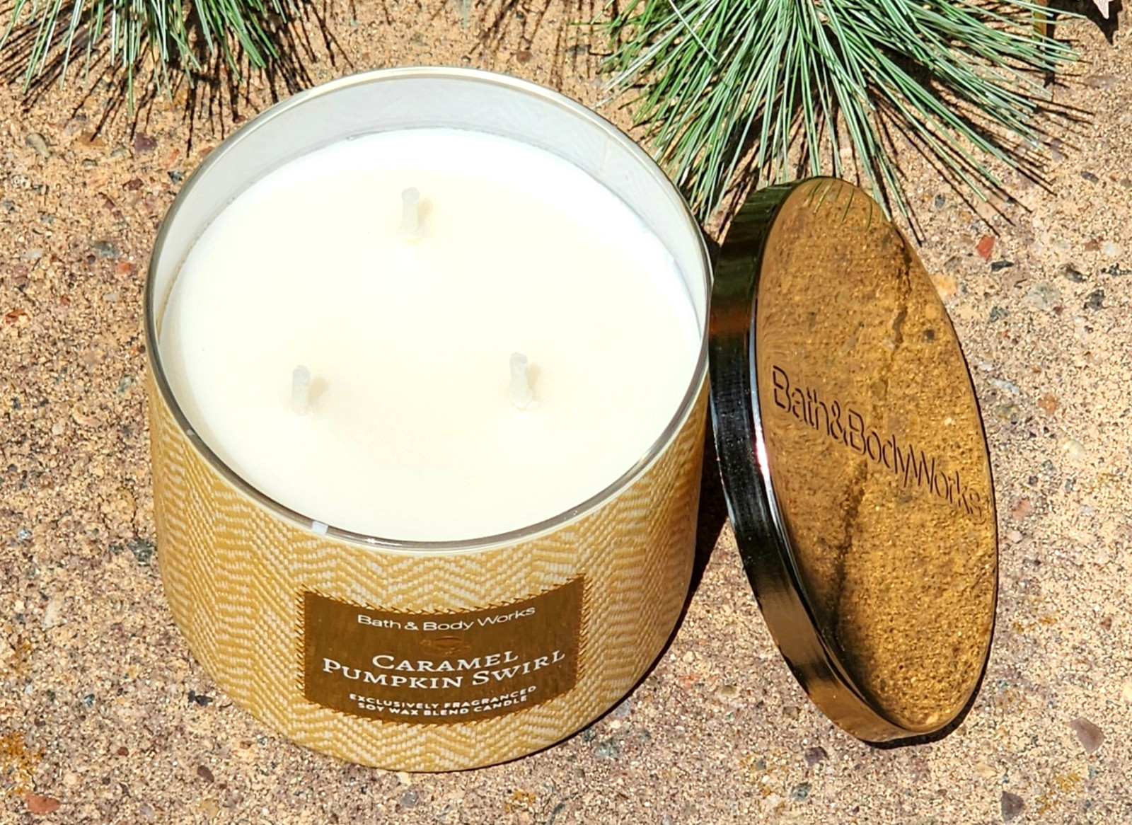 2026🍂FALL~🍁🩷🤎🍂CARAMEL PUMPKIN SWIRL~3 WICK CANDLE~Bath Body Works~SHIP FREE