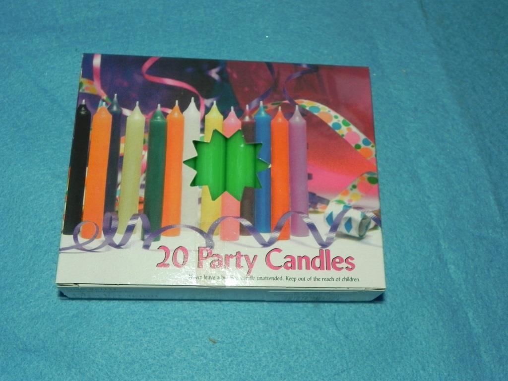 Angel Chime Party Candles, 1/2″ Diameter x 4″ Tall, 20 in New Box, Emerald Green