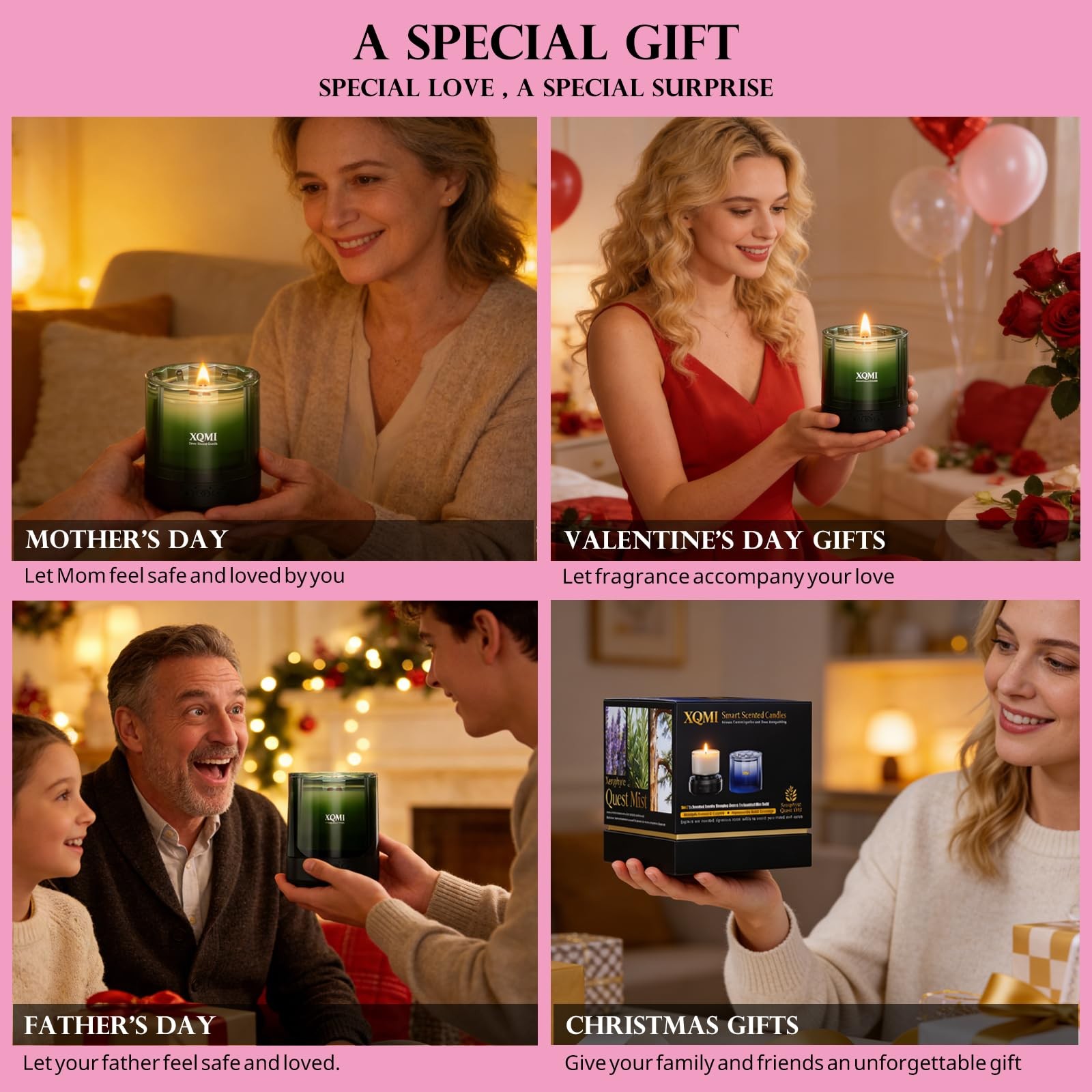 ** NEW Smart Scented Candle | Remote Ignition | Timer | Paraffin-Free | Pine
