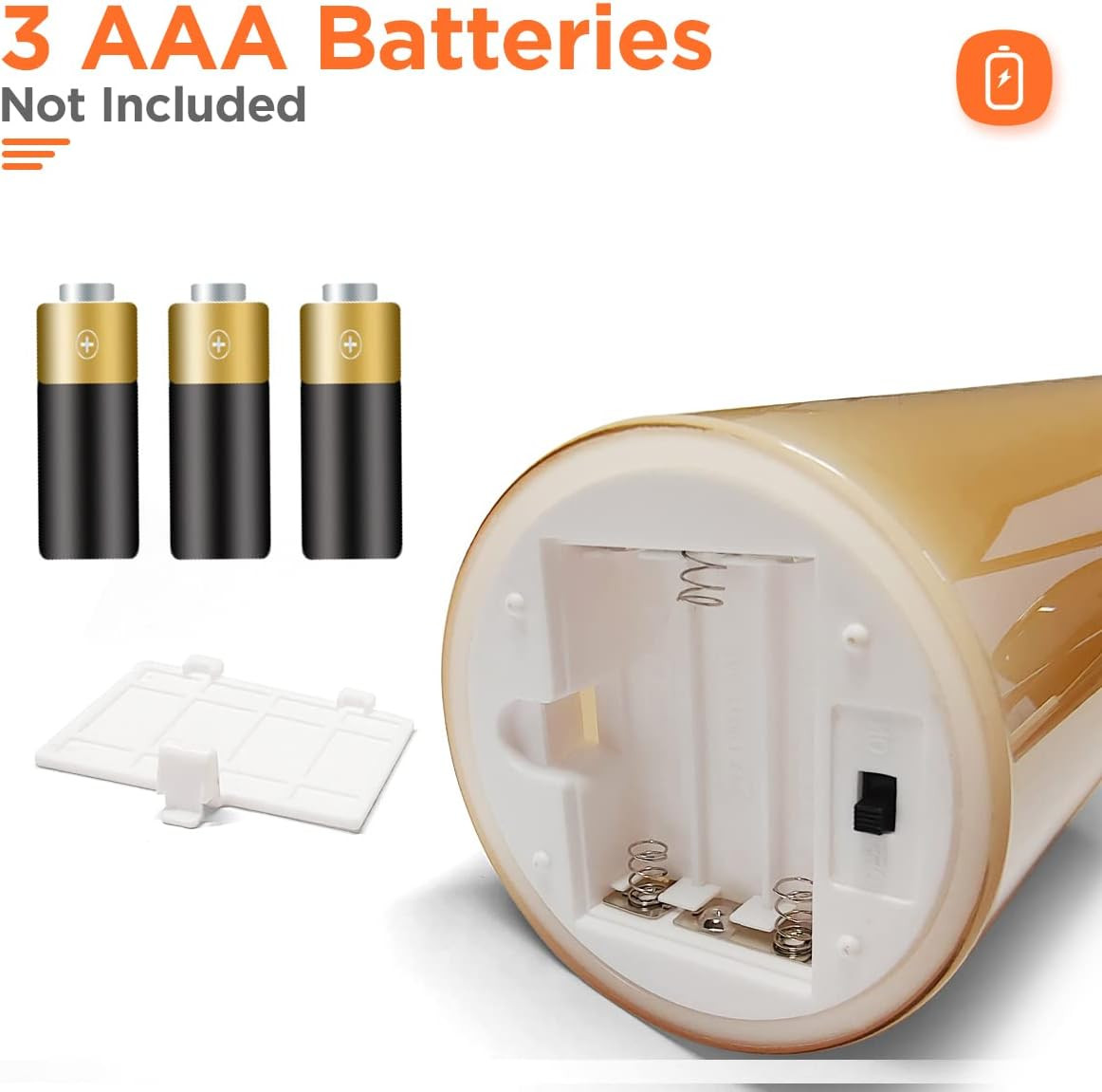 Glass Battery Operated LED Flameless Candles with Remote and Timer, Real Wax Can