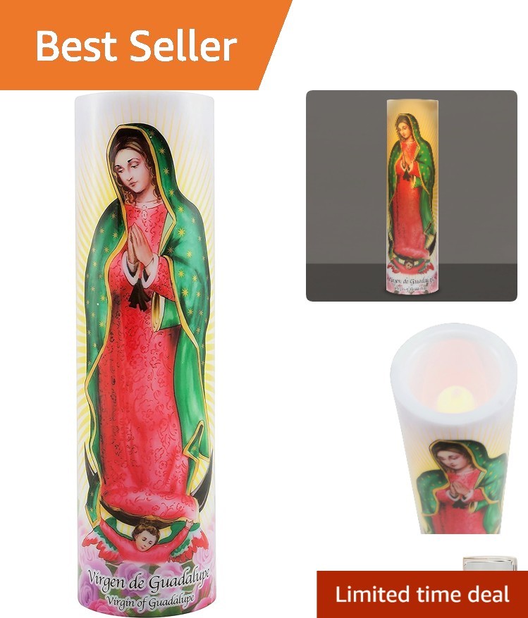 Cordless Virgin of Guadalupe Prayer Candle – Gift Idea for Special Occasions