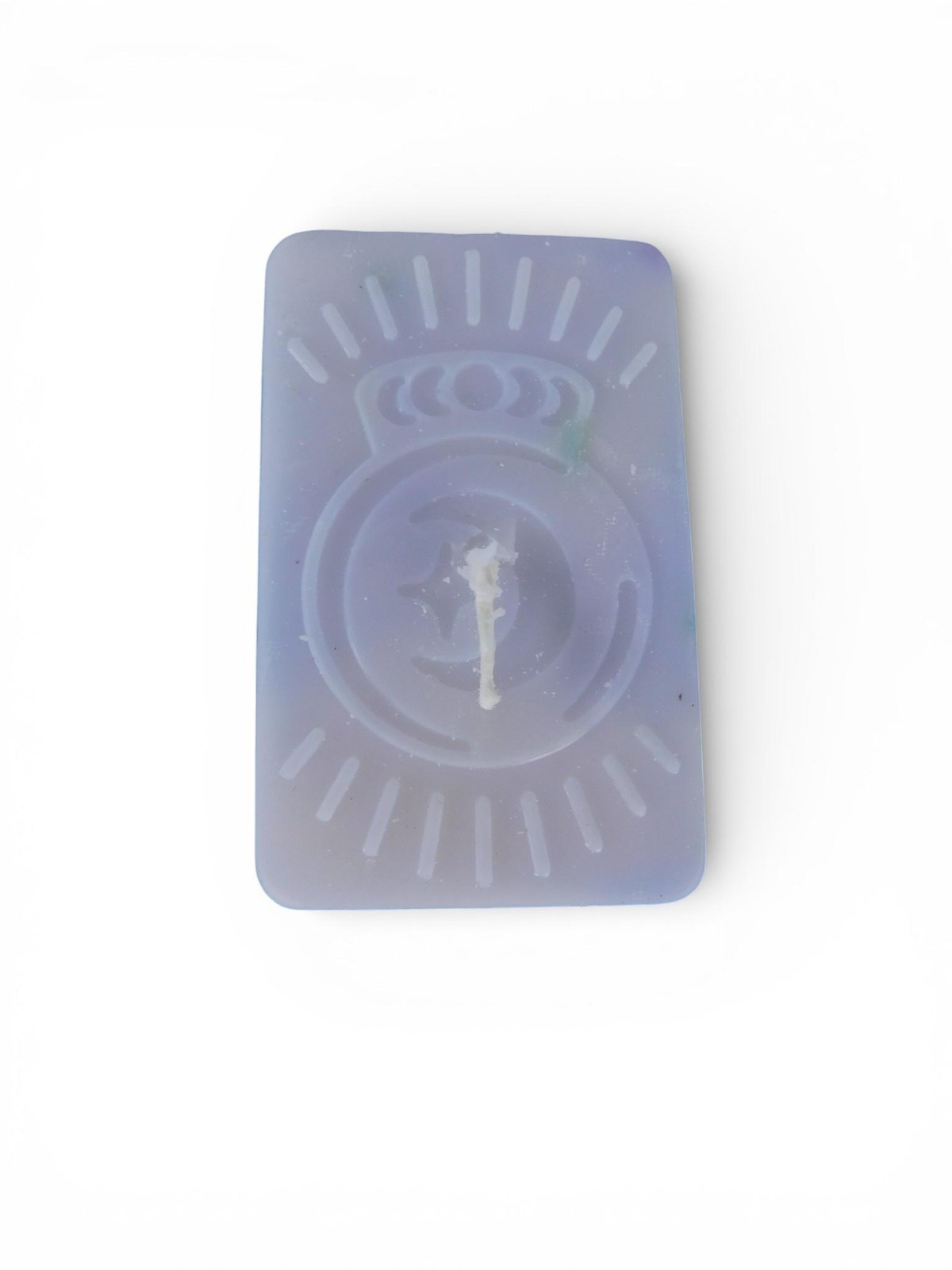 Handmade Rectangular Moon Symbol Candle Single Wick Wax Block Mystic Altar Decor