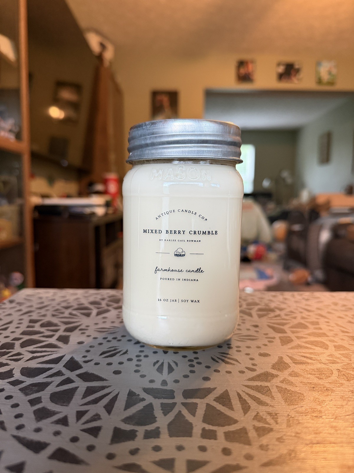 Antique Candle Co. Mixed Berry Crumble 16 oz Farmhouse Soy Wax Candle