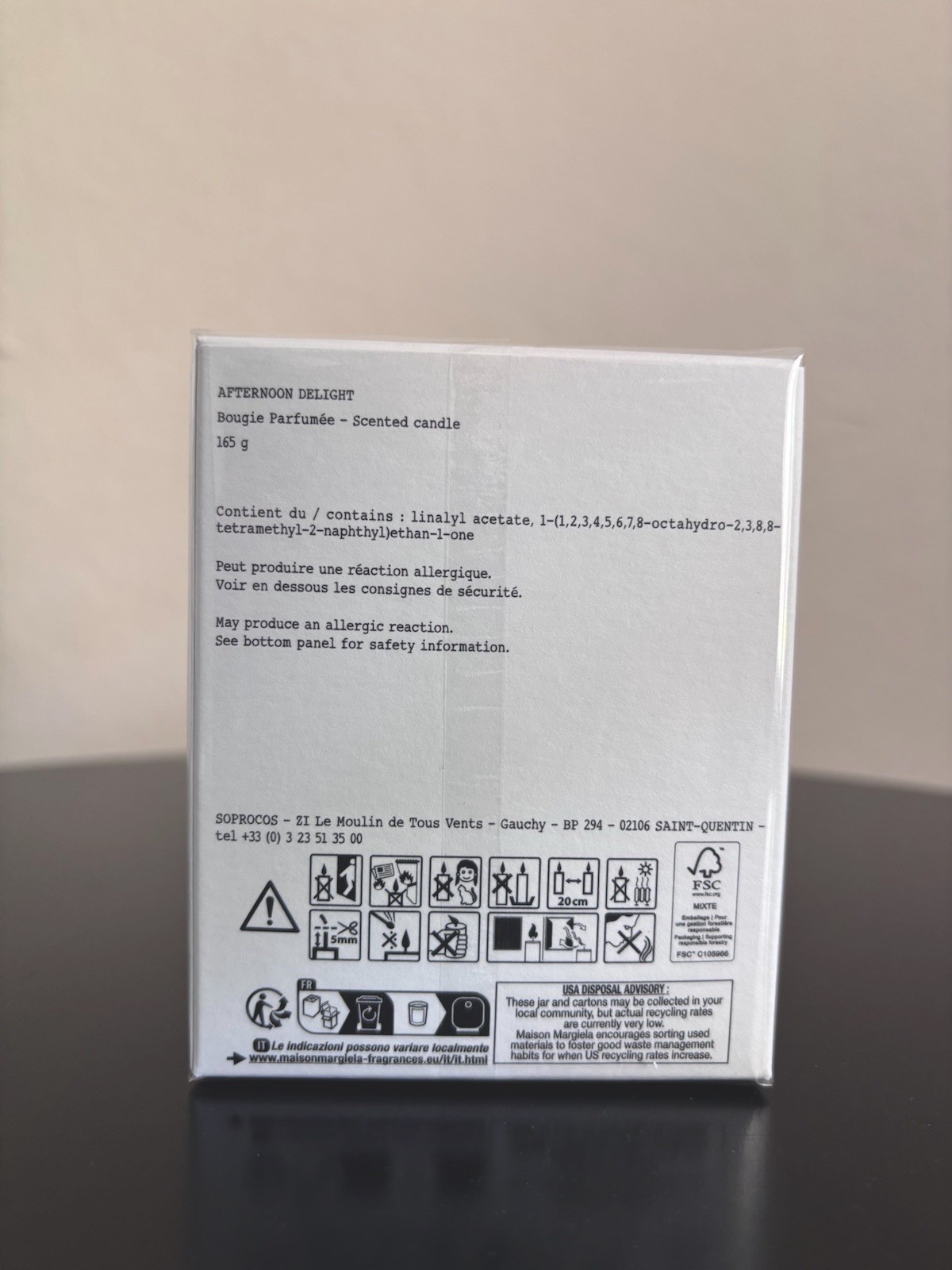 Maison Margiela Afternoon delight Candle Full Size New