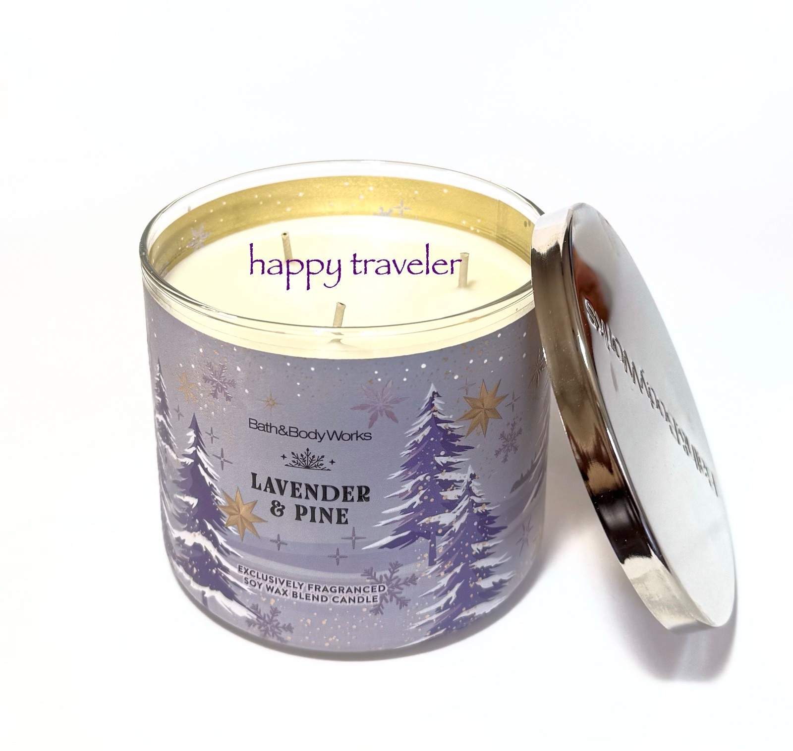 LAVENDER & PINE 3-Wick Candle Bath & Body Works 14.5 oz NEW
