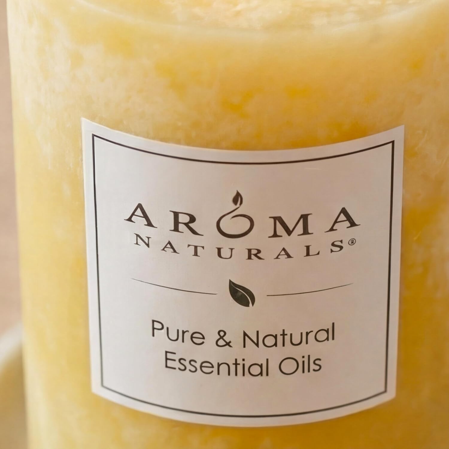 50-Hour Burn Yellow Essential Oil Candle – Orange & Lemongrass Ambiance Delight