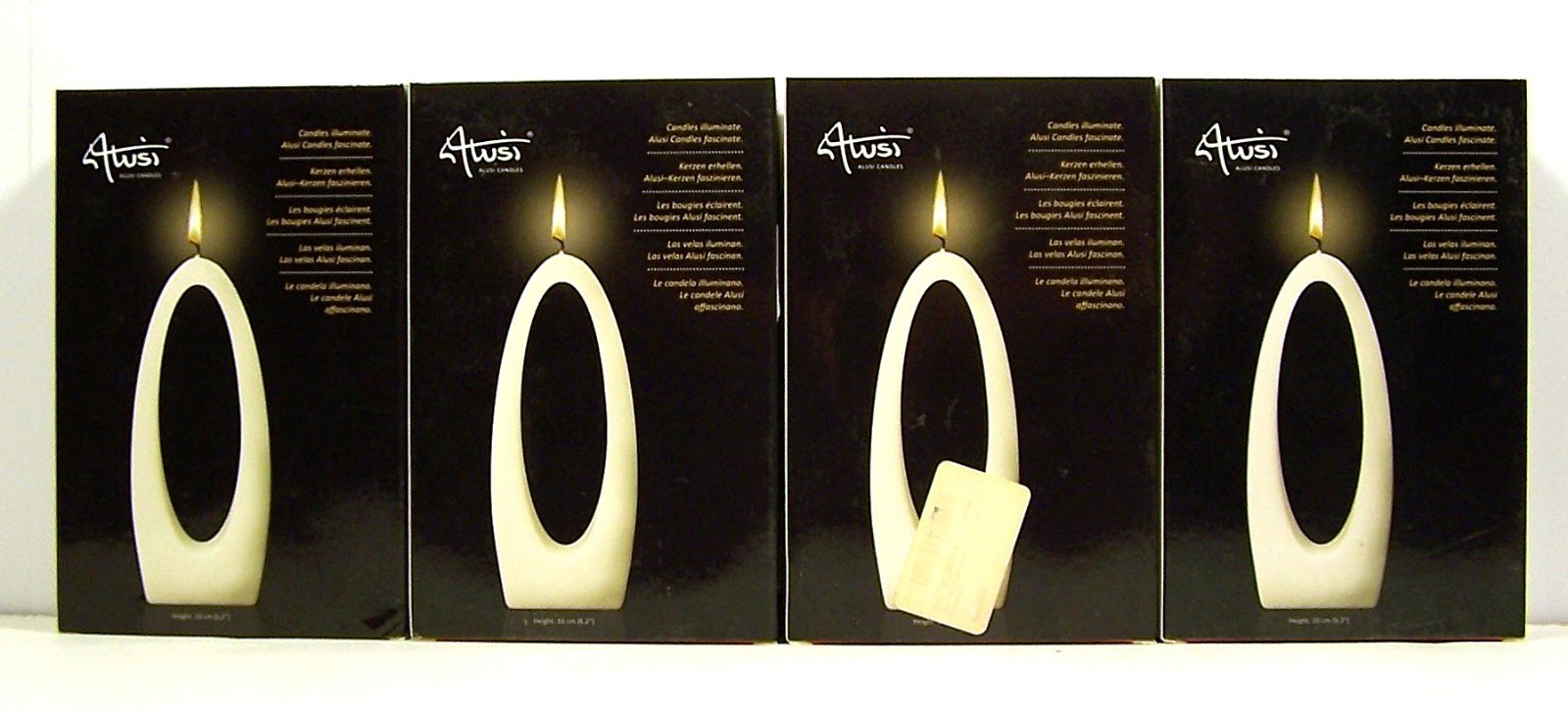 Alusi Candles LUNA Gray Unscented Modern Avant-garde Decor Canada NEW 4 LOT